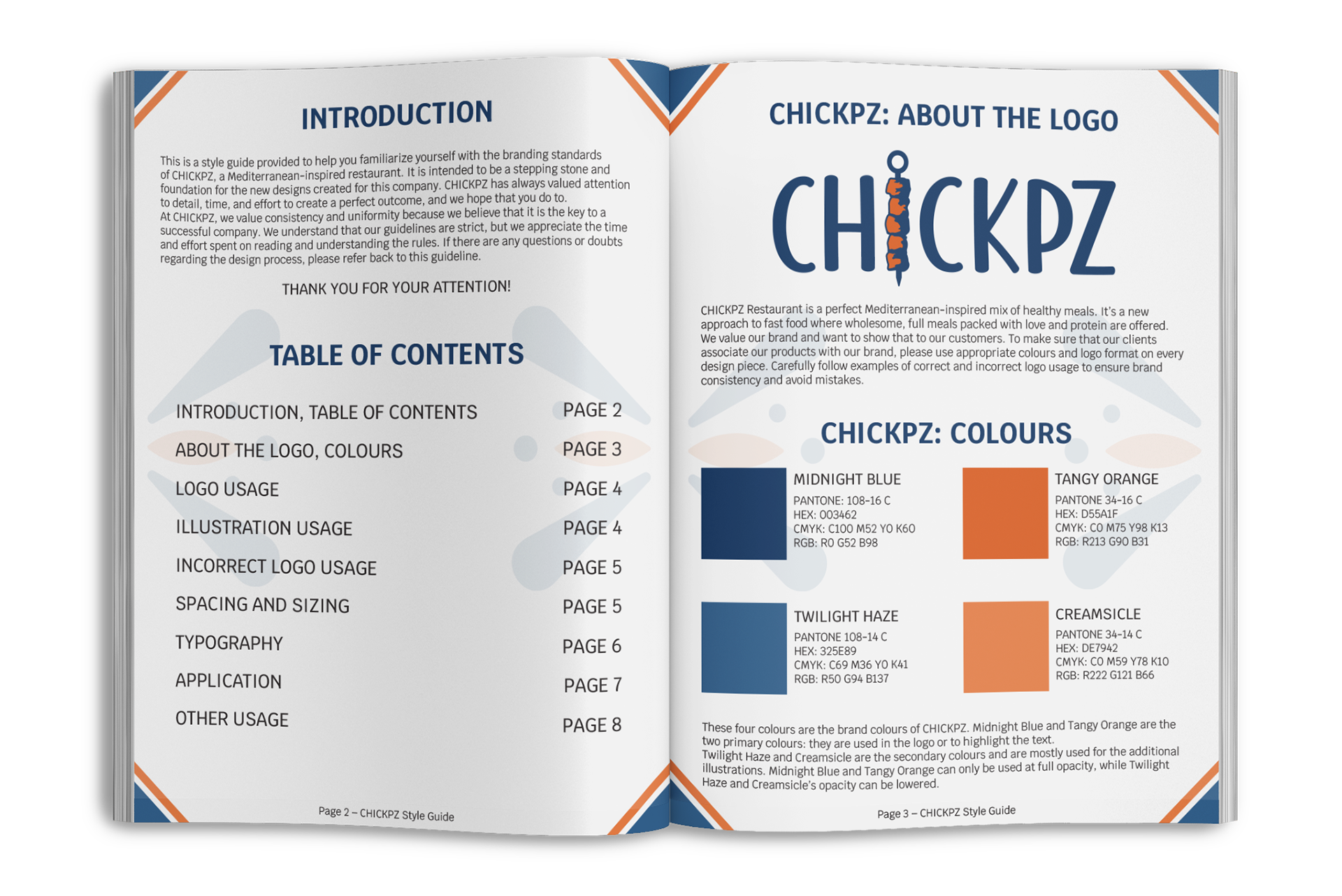 CHICKPZ Style guide (spread 1)