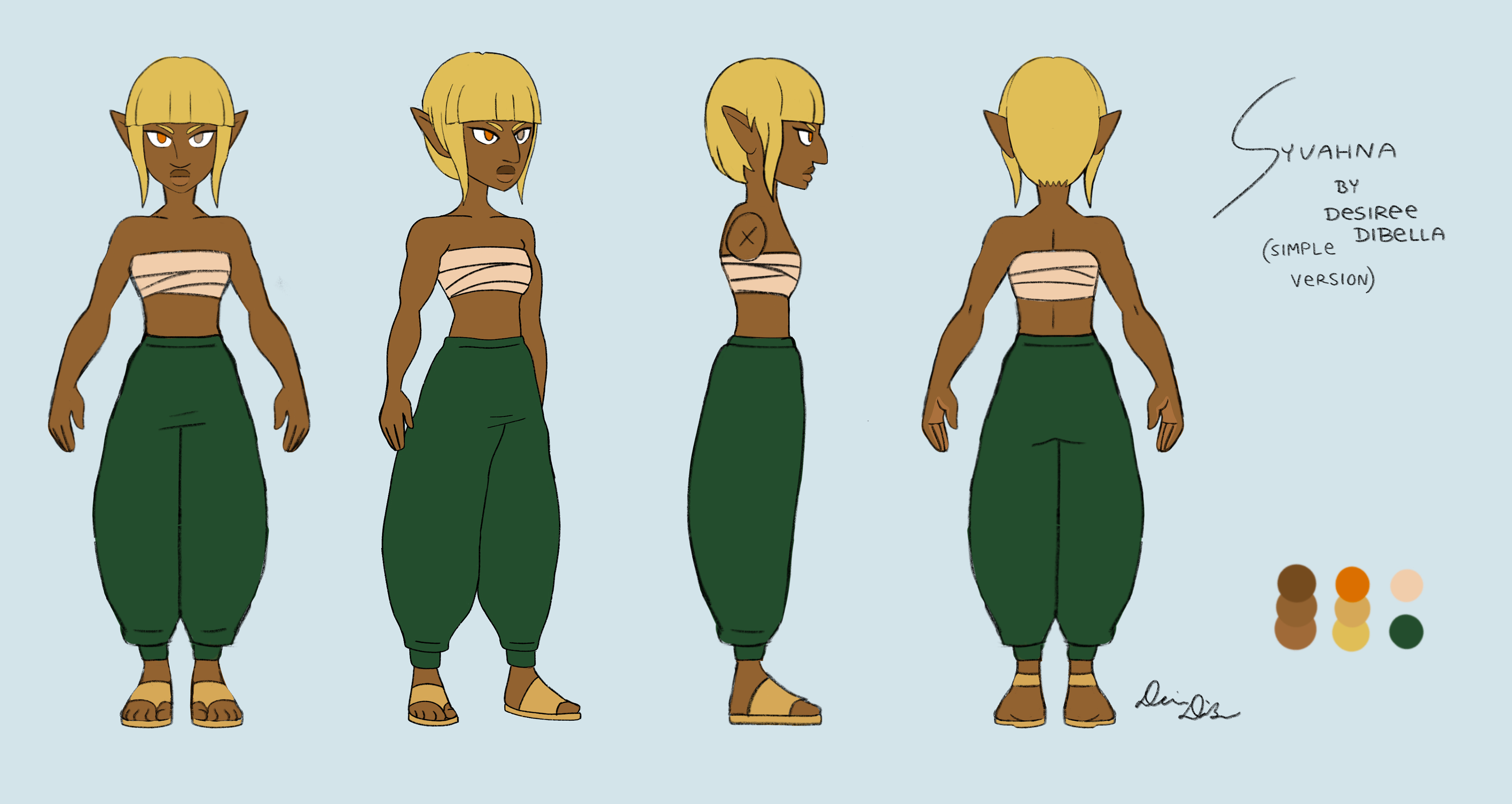Syvahna Turnaround - Done in Procreate