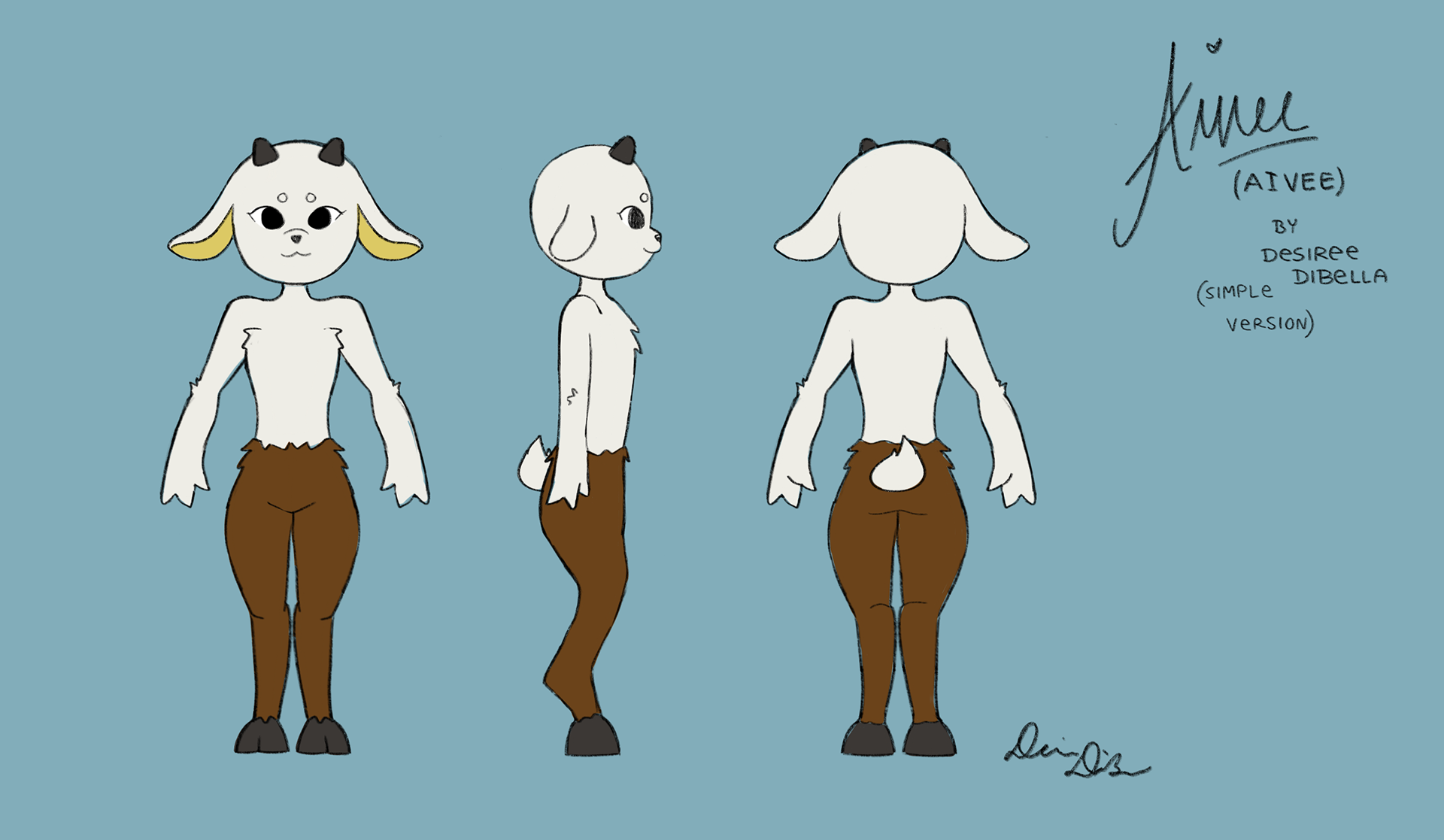 Aivee Turnaround - Done in Procreate