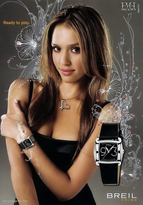 jessica alba adversiting illustration for breil tribe ready to play