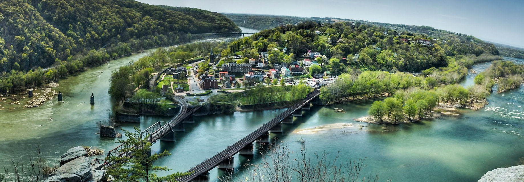 Maryland Heights overlooking Harpers Ferry West Virginia