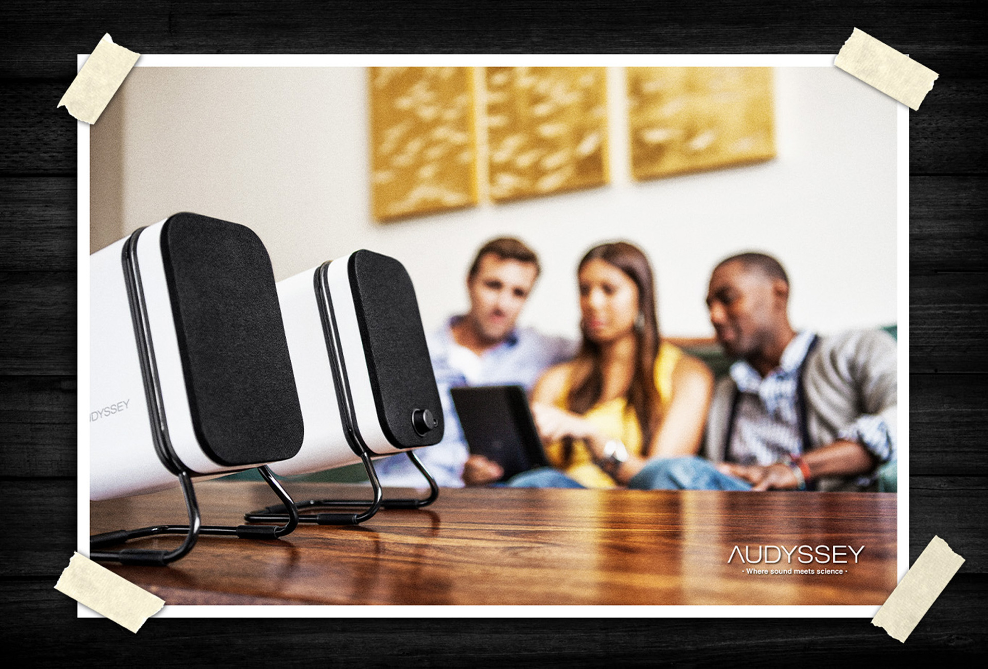 Lifestyle product photography highlighting technology in real-world environments through clean composition and consumer interaction.