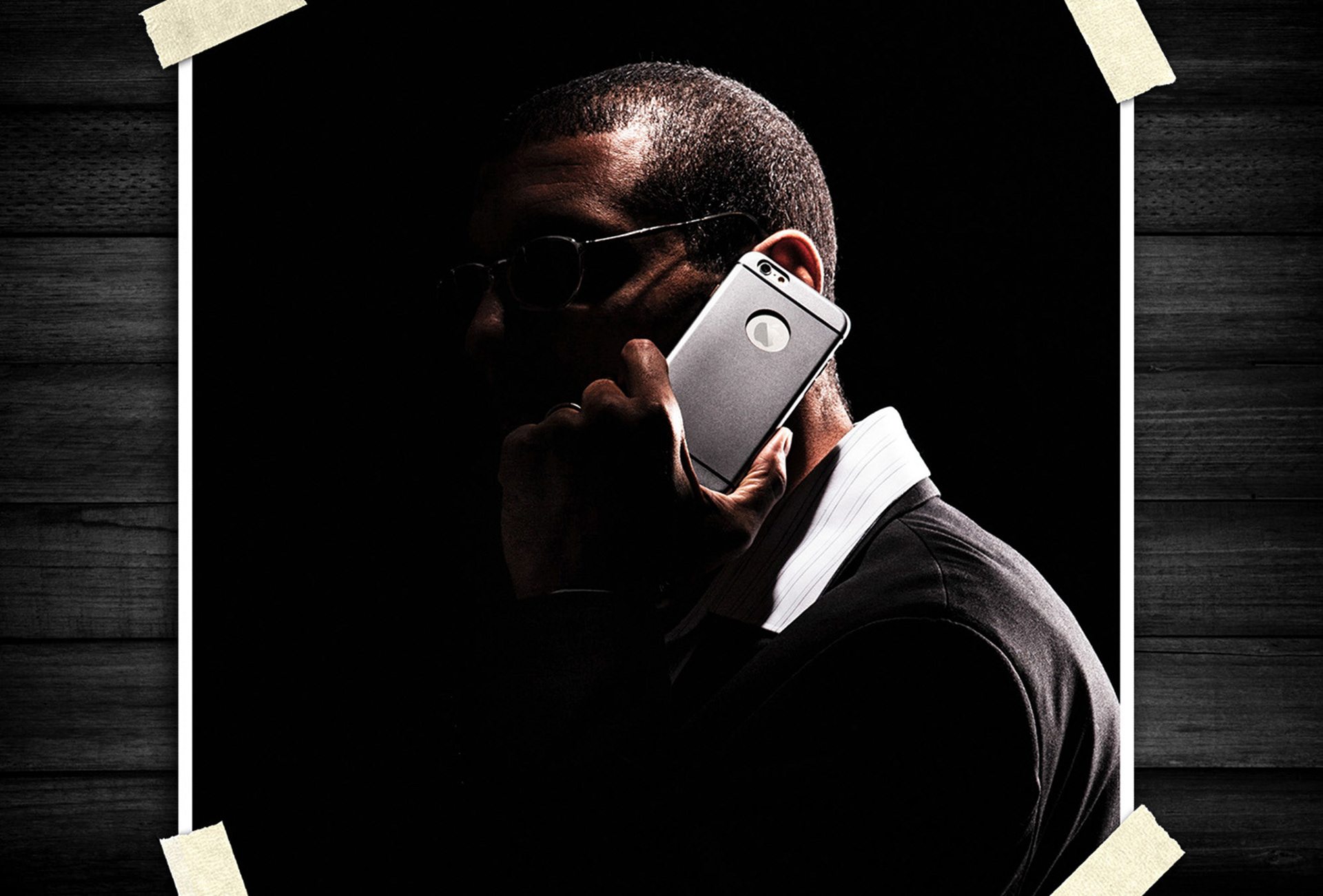Stylized commercial portrait combining dramatic lighting and product emphasis for a bold visual approach.