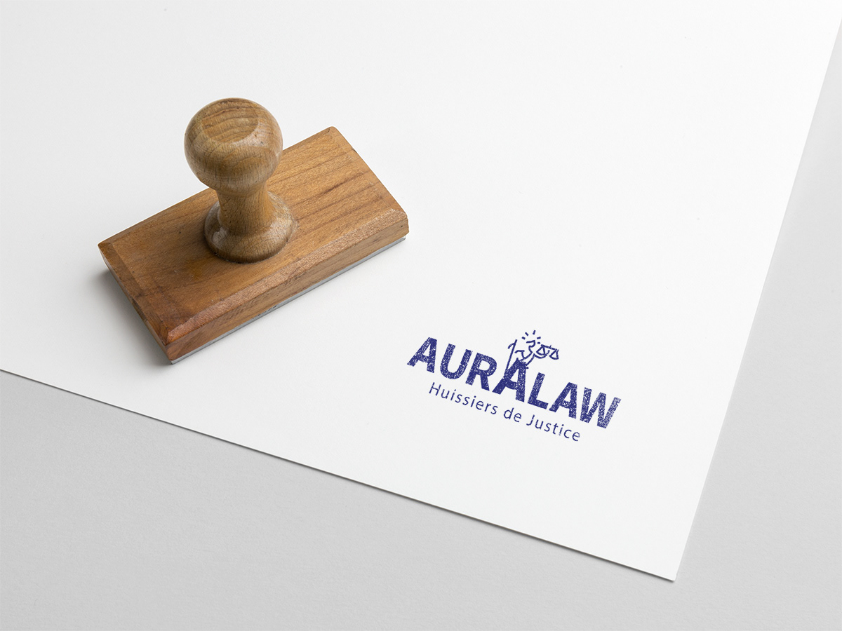 mockup du logo auralaw