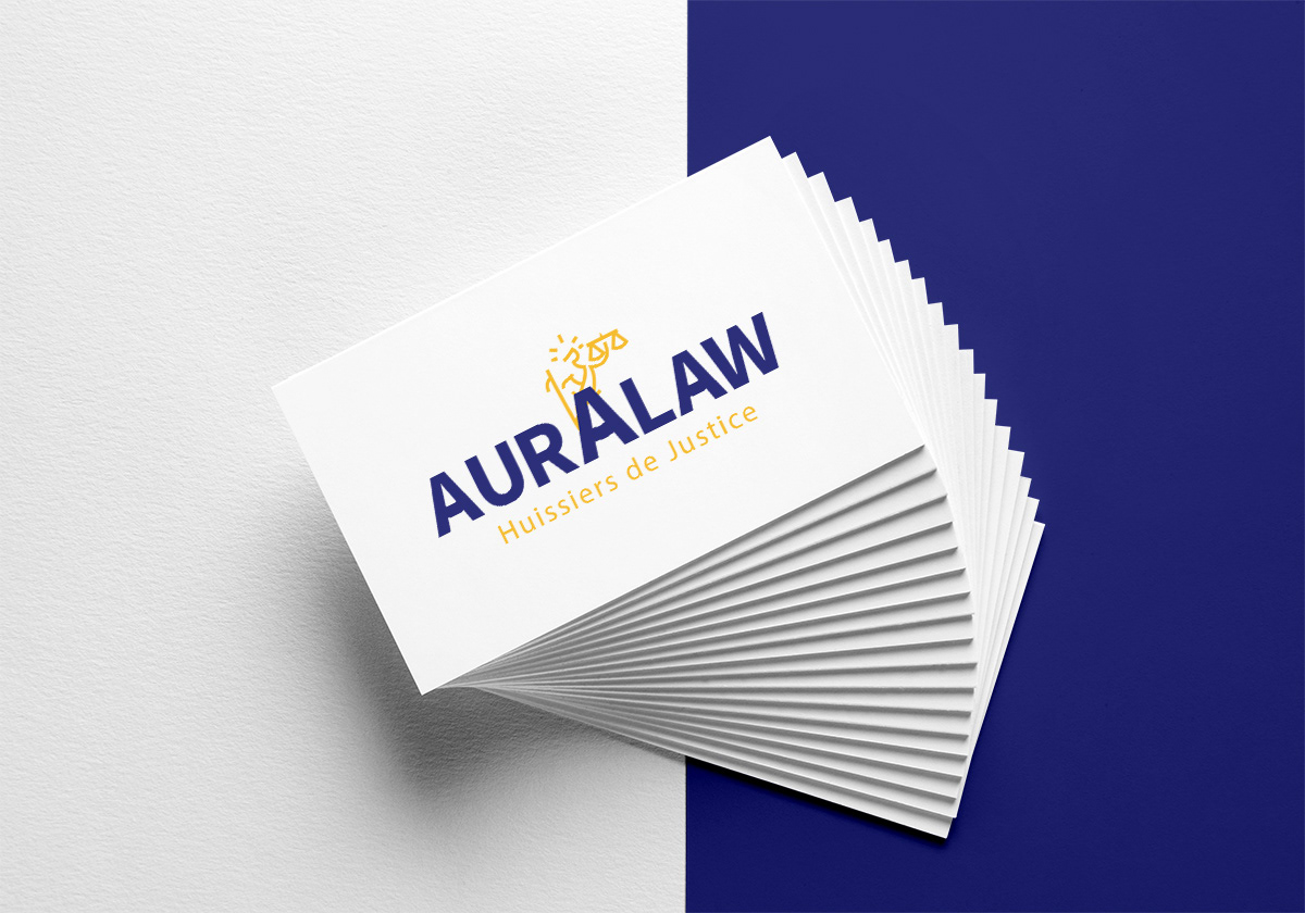 branding pour le groupement d'huiissiers de justice Auralaw