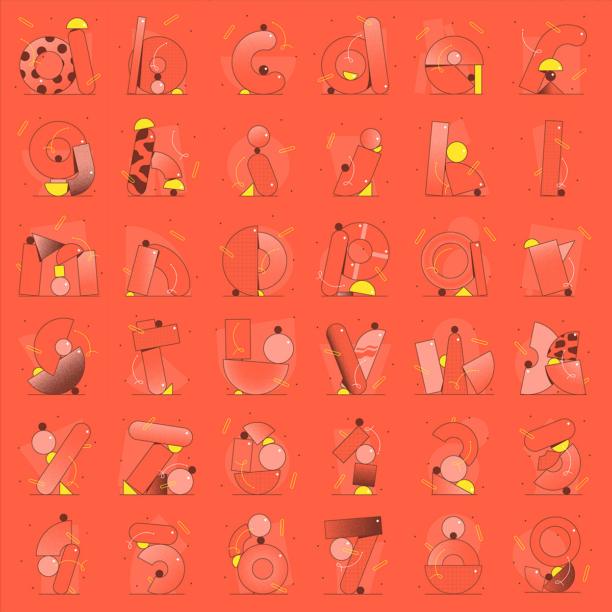 illustration récapitulative du challenge 36 days of type