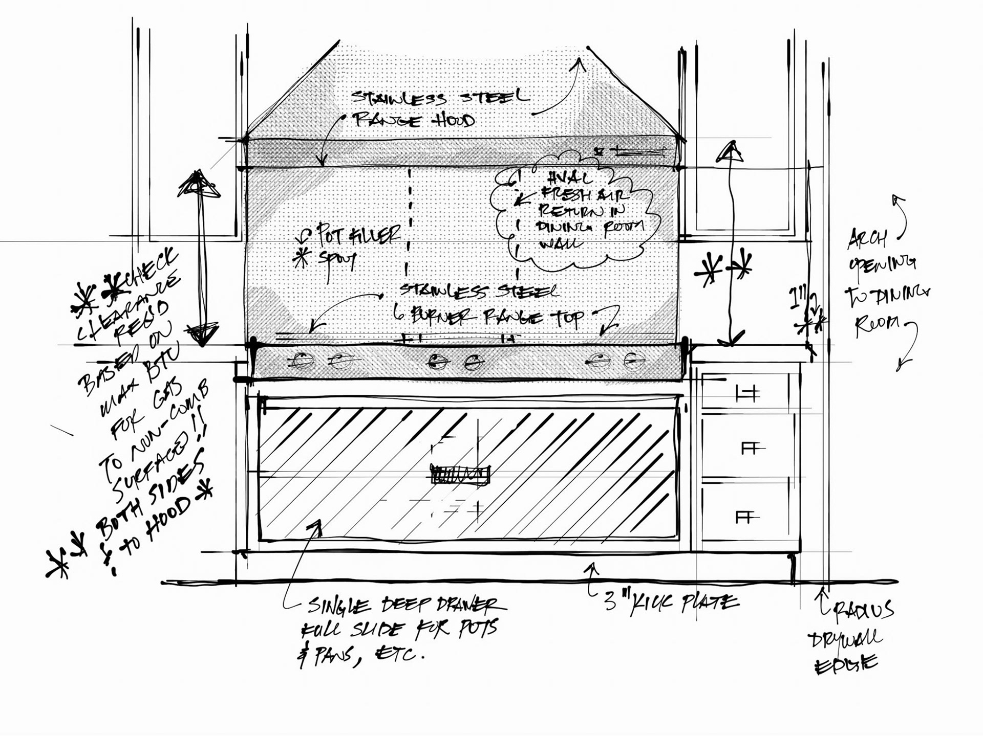 Working up ideas for our kitchen renovation on an iPad Pro