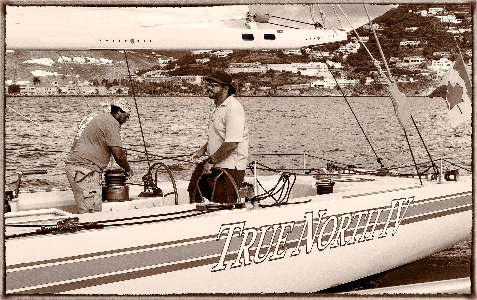 True North IV sails up to our launch so the Canadian crew can board