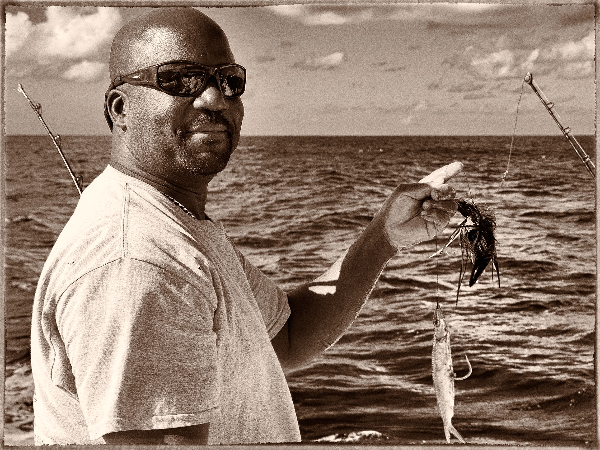 setting the lure... a bit different than fishing in Colorado :-D