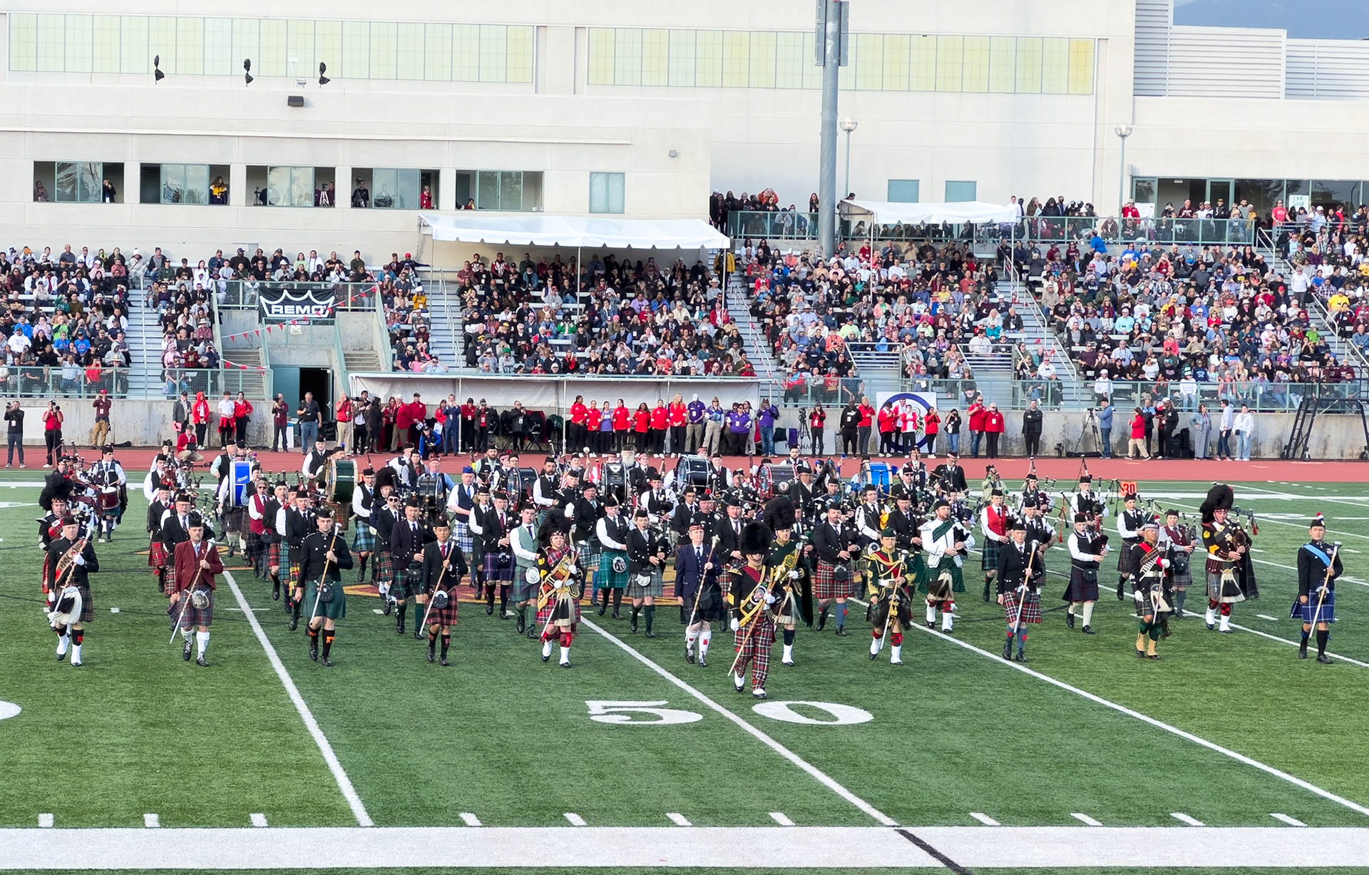 What's a parade without a pipe and drum band!