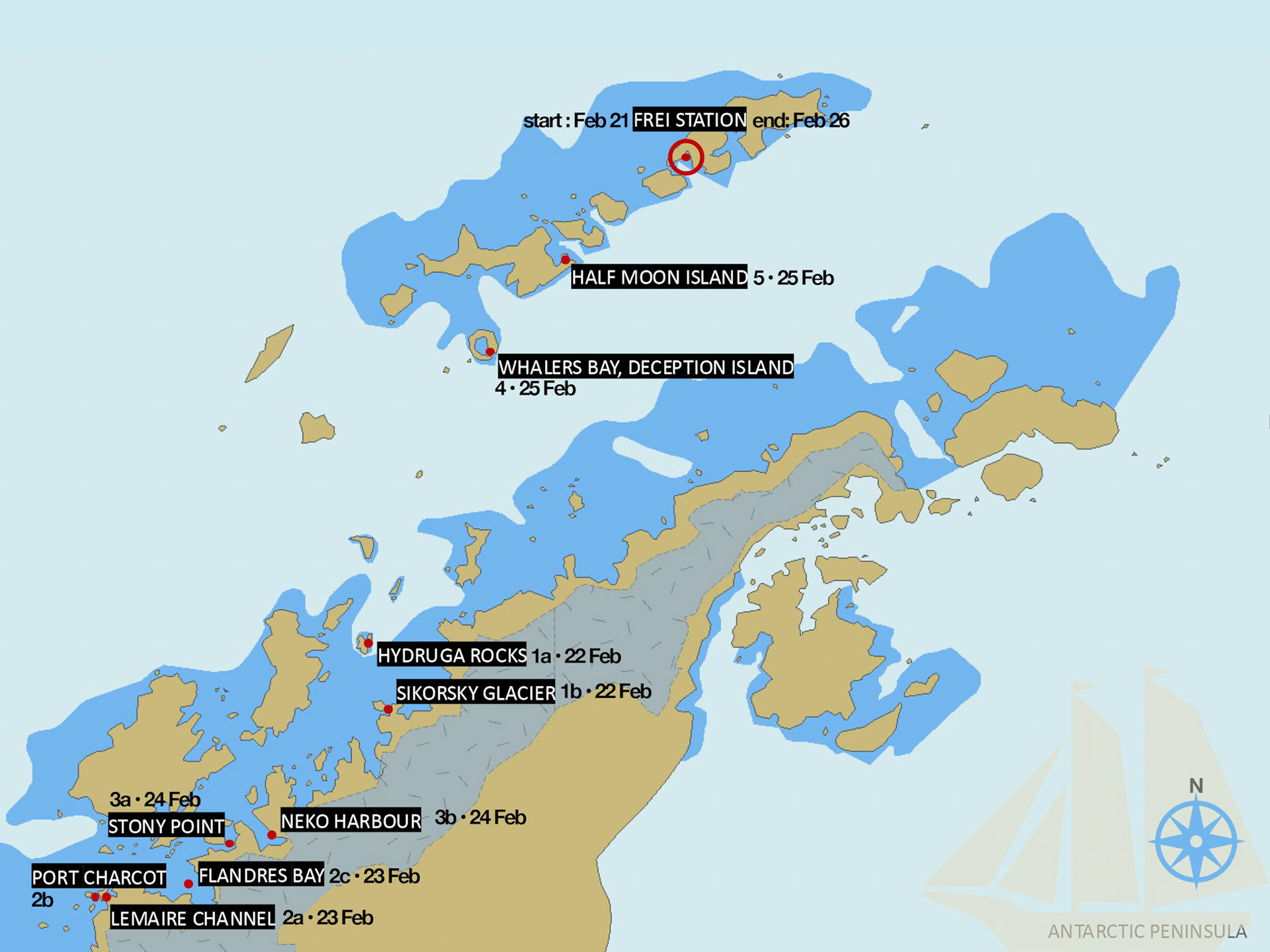 Antartica Peninsula Context Map