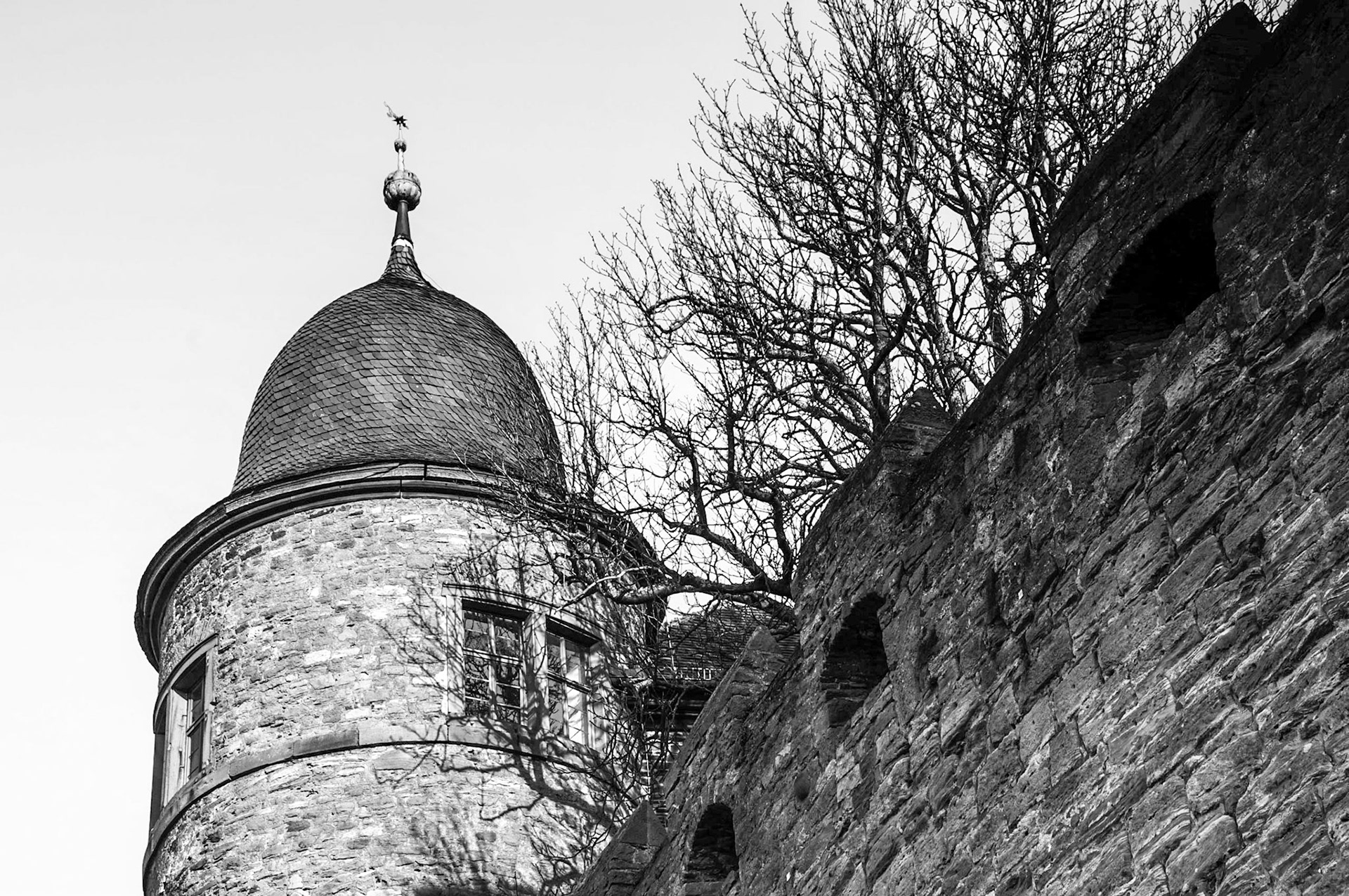 Castle wall and turret, Germany