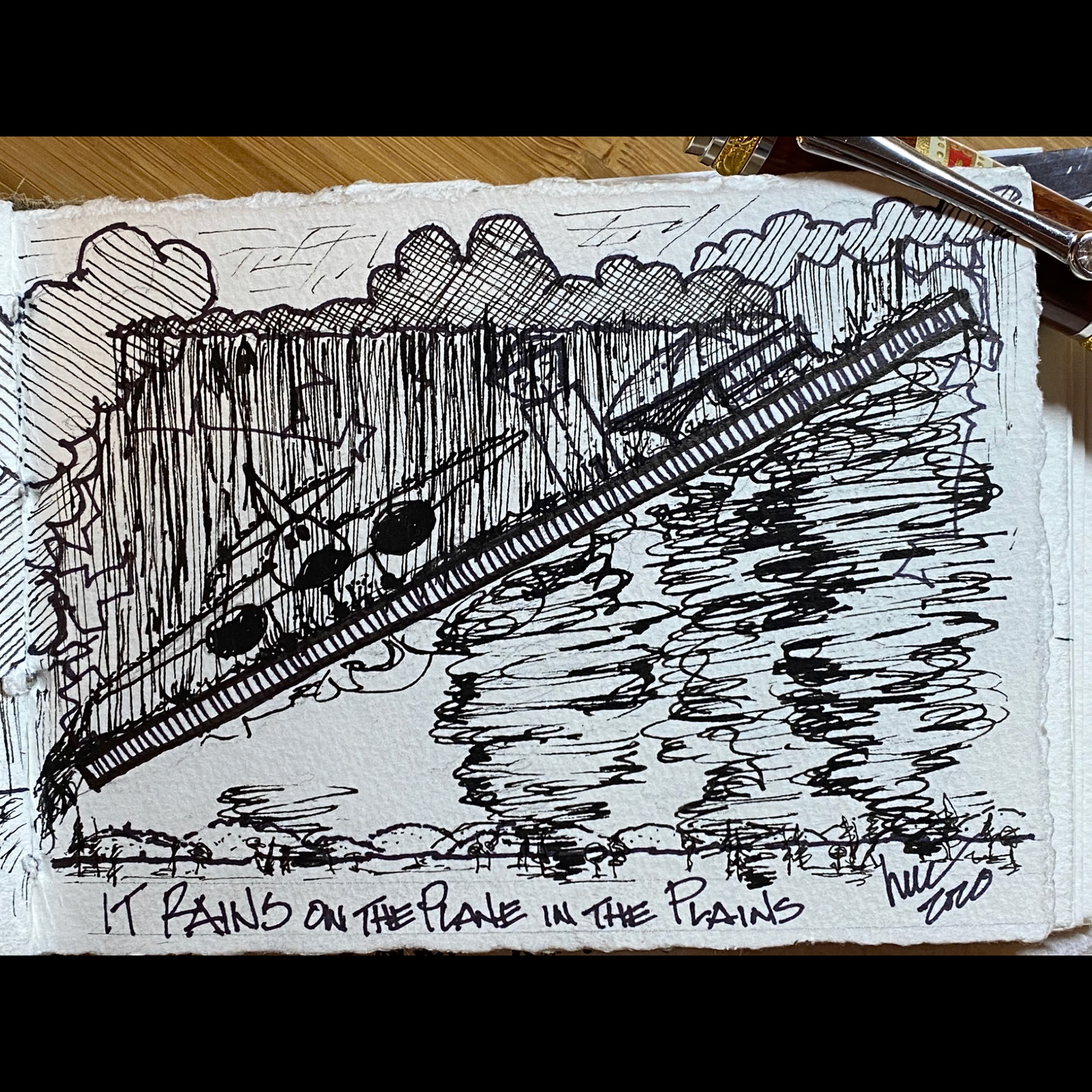 it rains on the plane in the plains