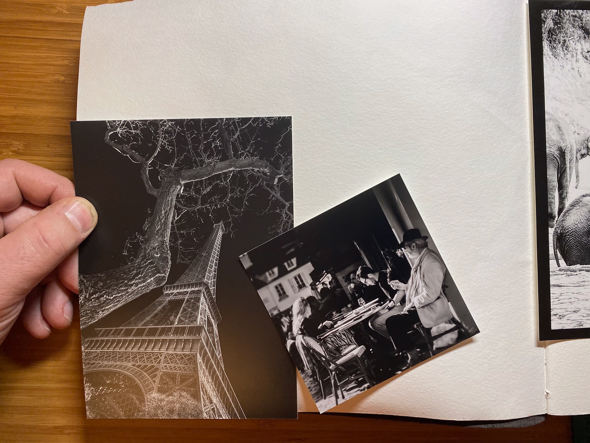 using some original photography to workup a small collage and hand doodle from a trip to paris