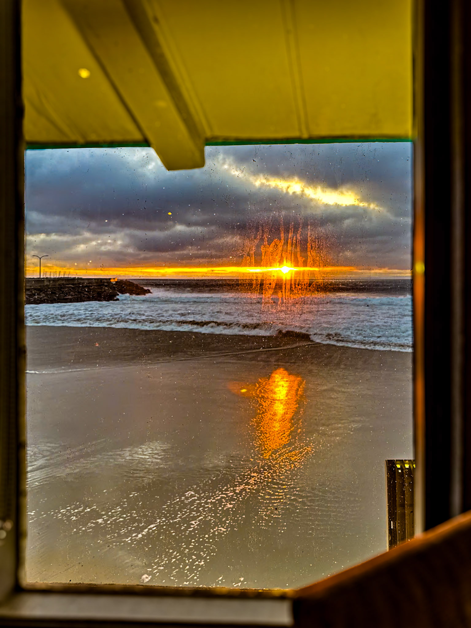 A great sunset during dinner our first night.