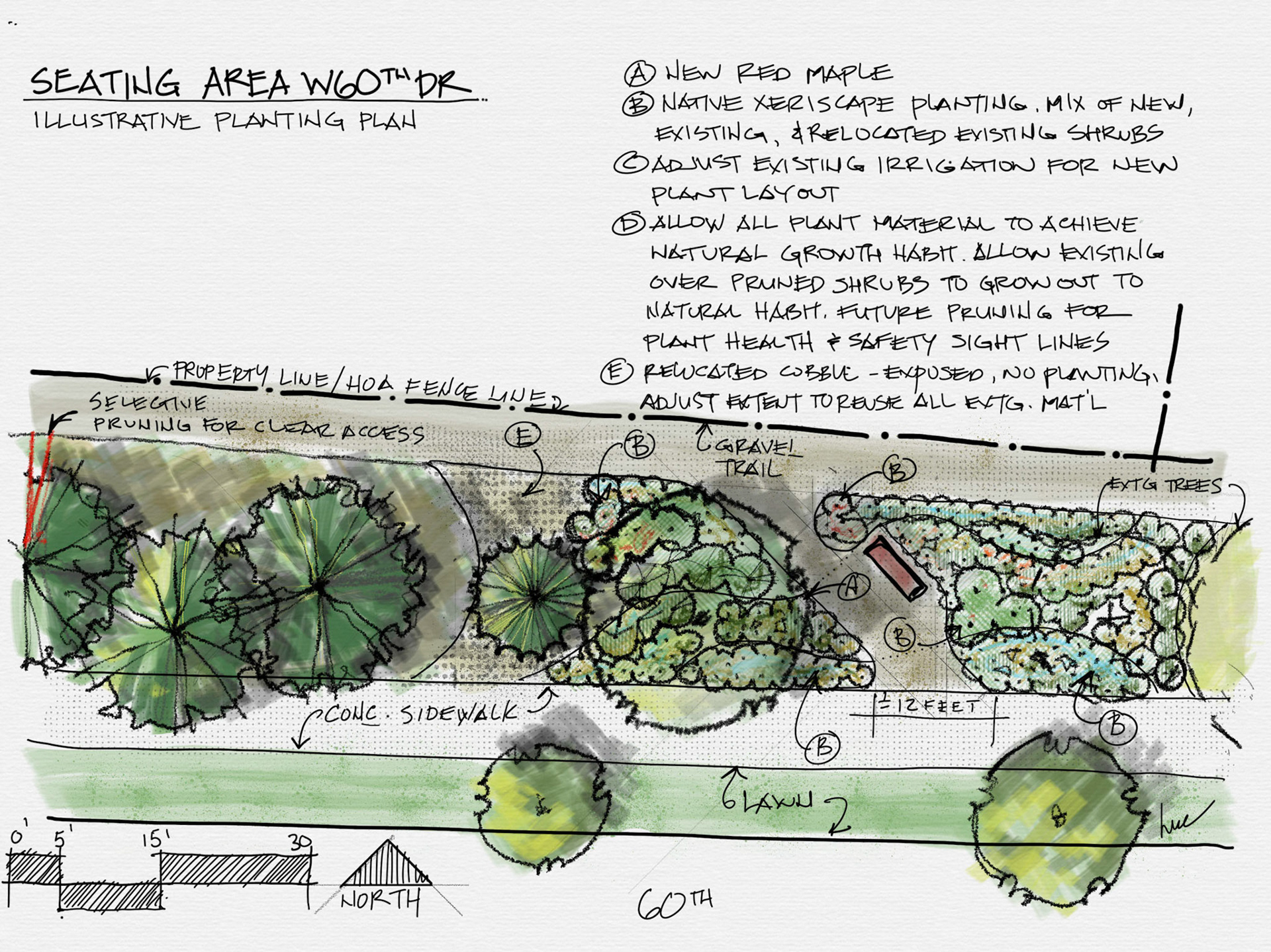 Moving the previous desig development sketches to a slightly more refined concept. Hand drawing on an iPad Pro c. 2017