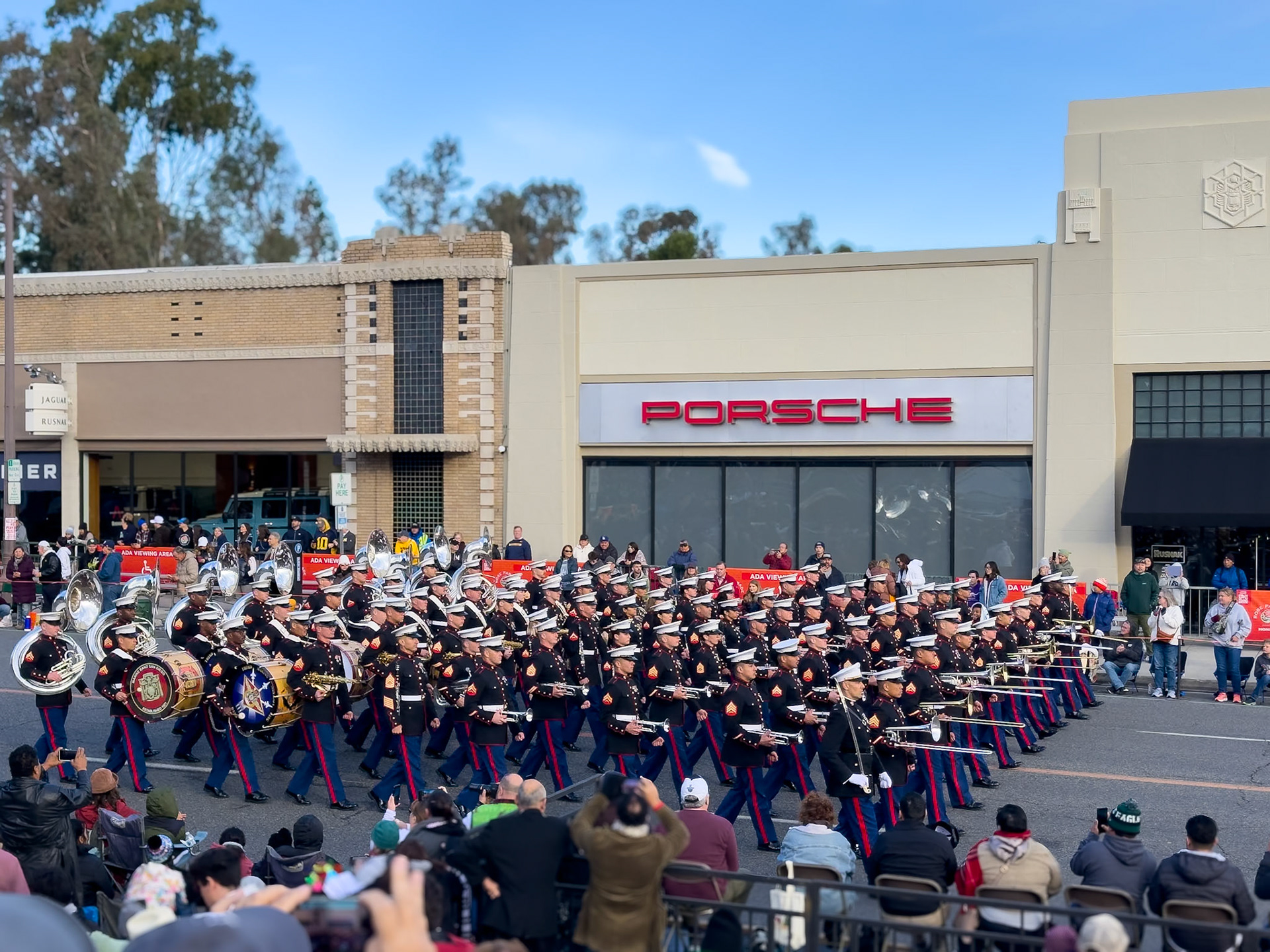 It isn't a parade without a Marine Corps band!