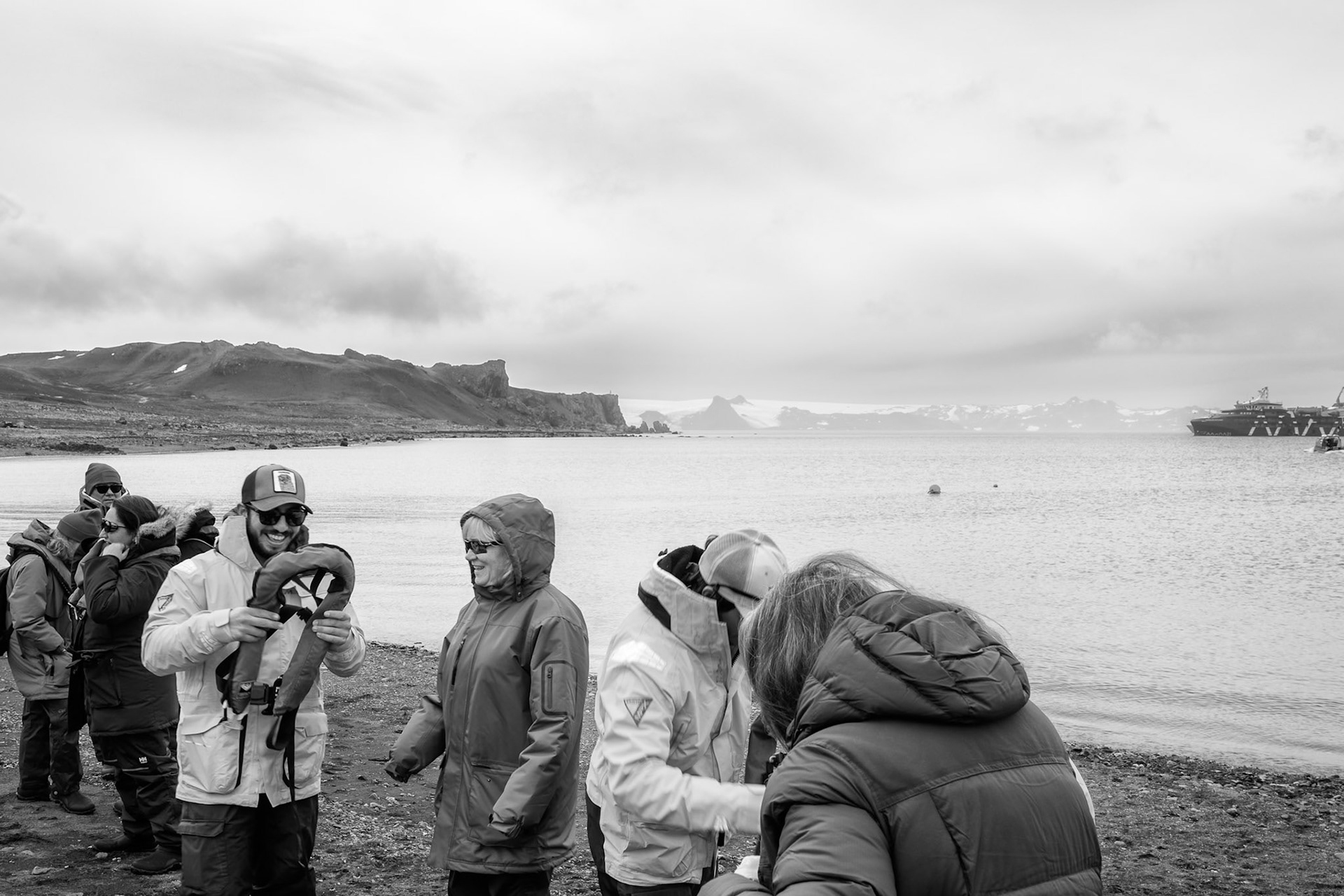 Diego fitting Paula (and may others) with their PFD