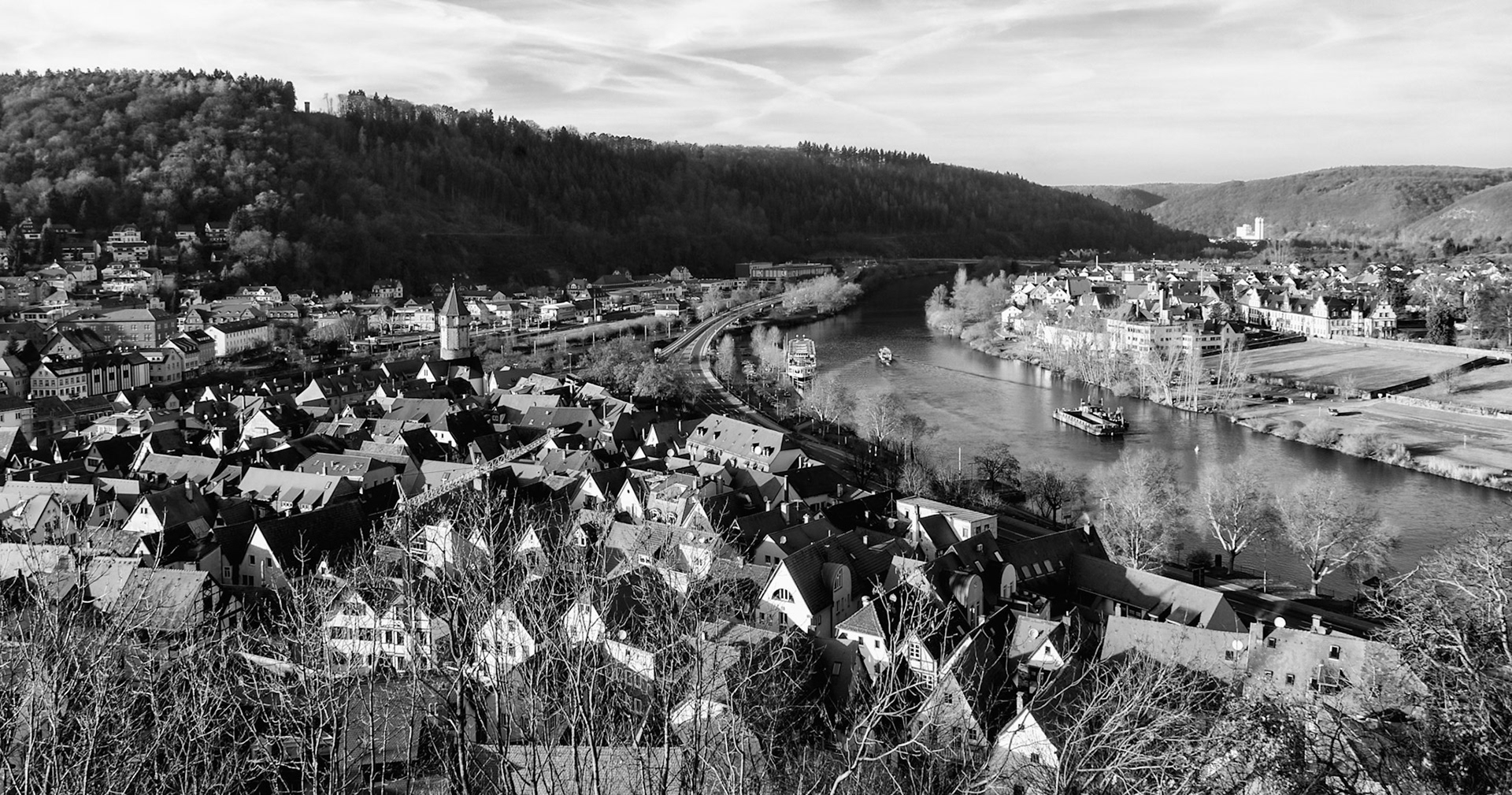 City of Wertheim on the Main River in Germany