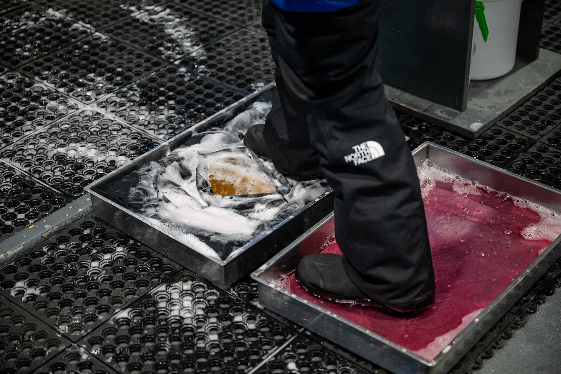 Cleaning rituals to reduce contamination between shore excursions. Sanatized leaving - scrubbed clean arriving.