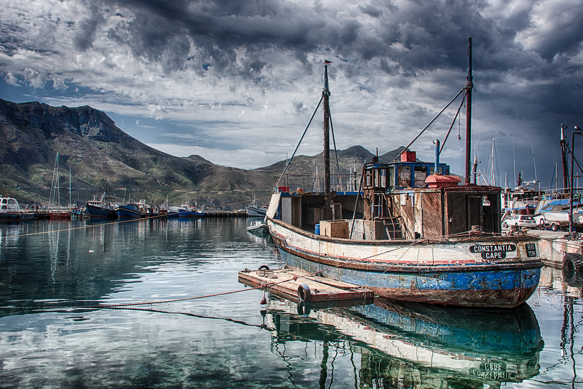 Hanging out at a smaller marina near Cape Town