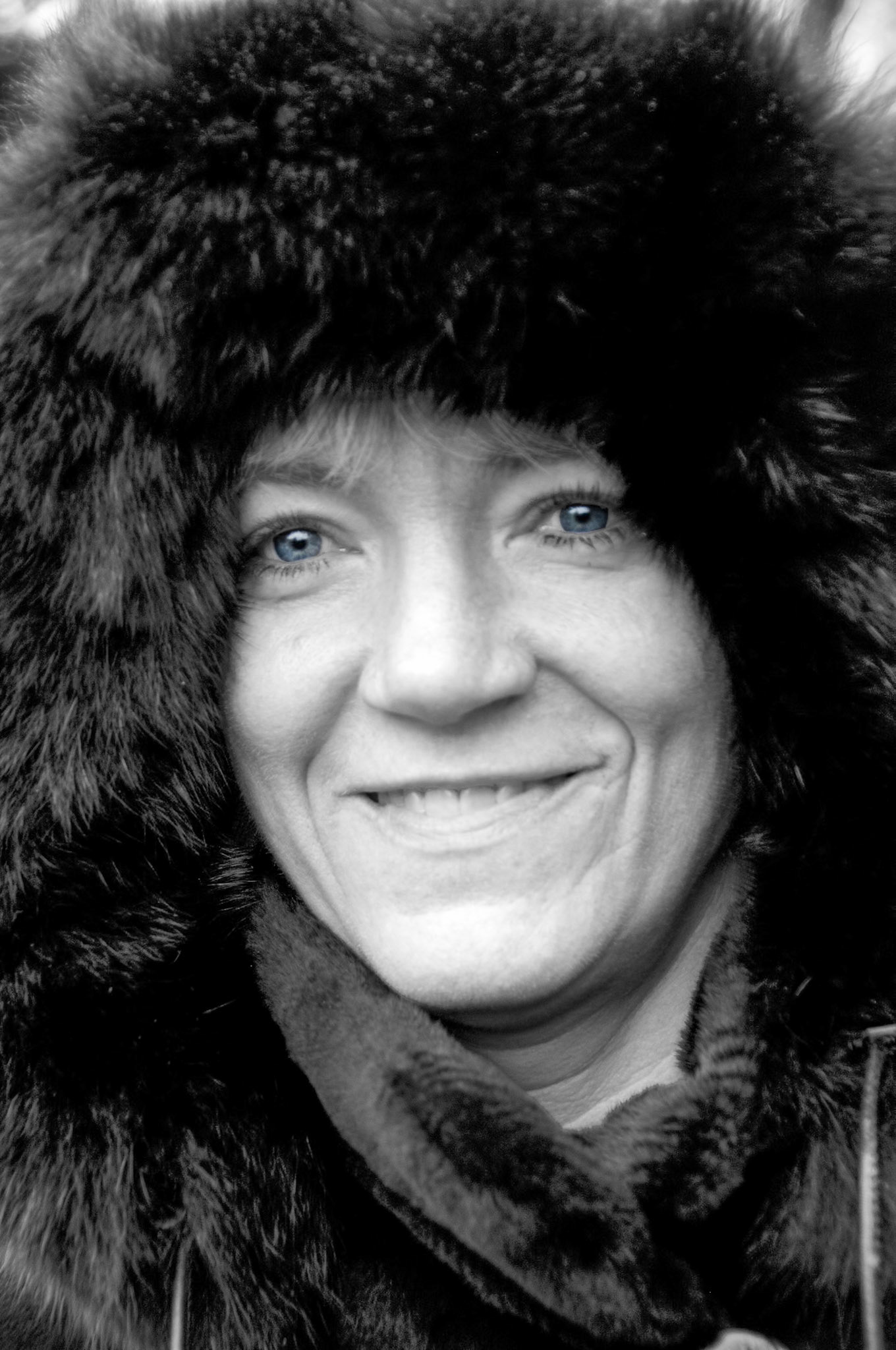 My charming wife Paula with piercing blue eyes. Just one of the many reasons I was smitten from the first time I saw her!