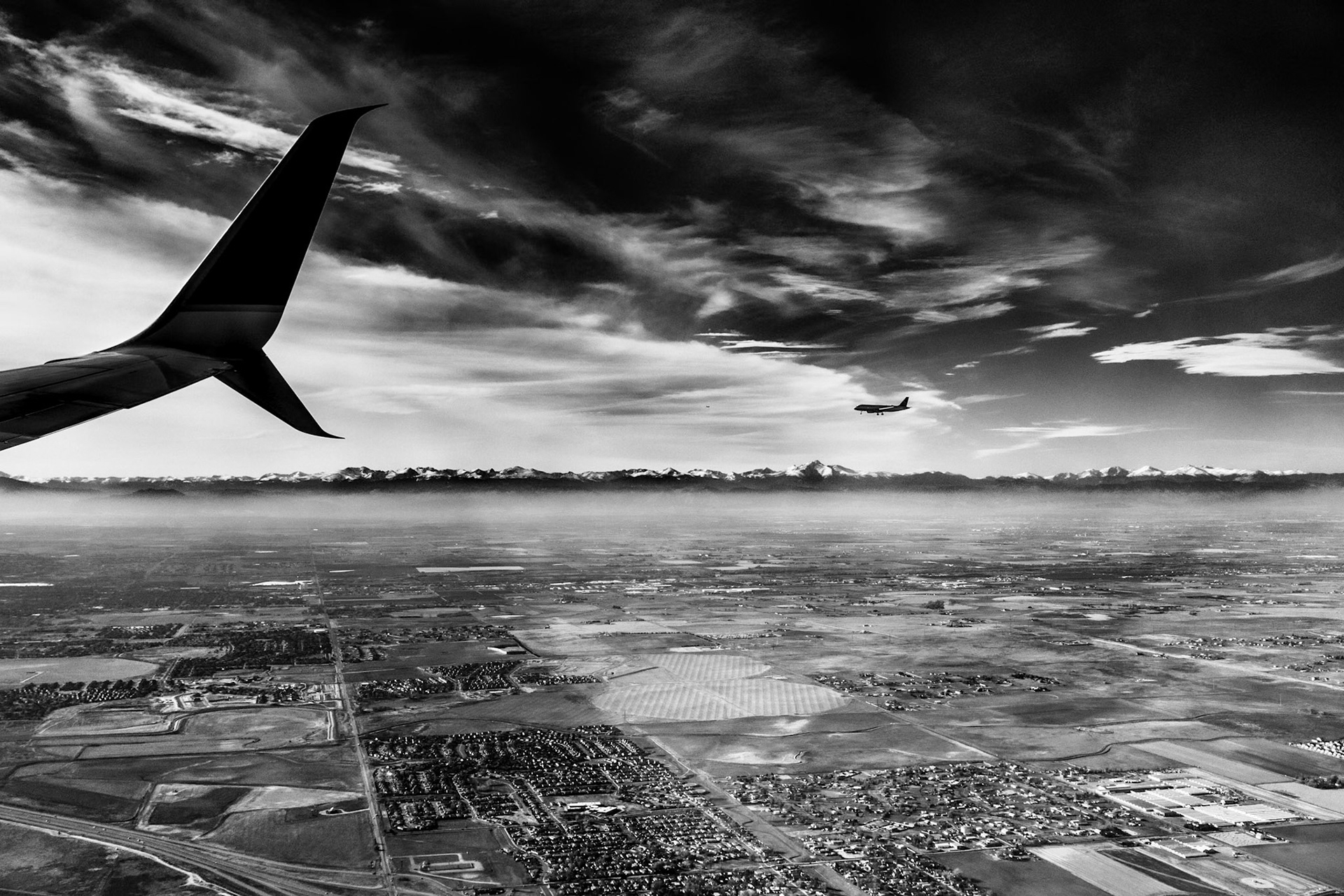 landing back at Denver International Airport