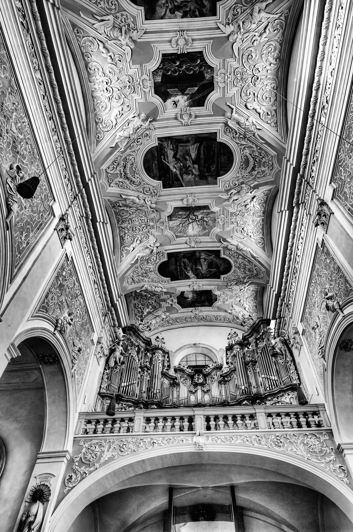 baroque church pipe organ in germany