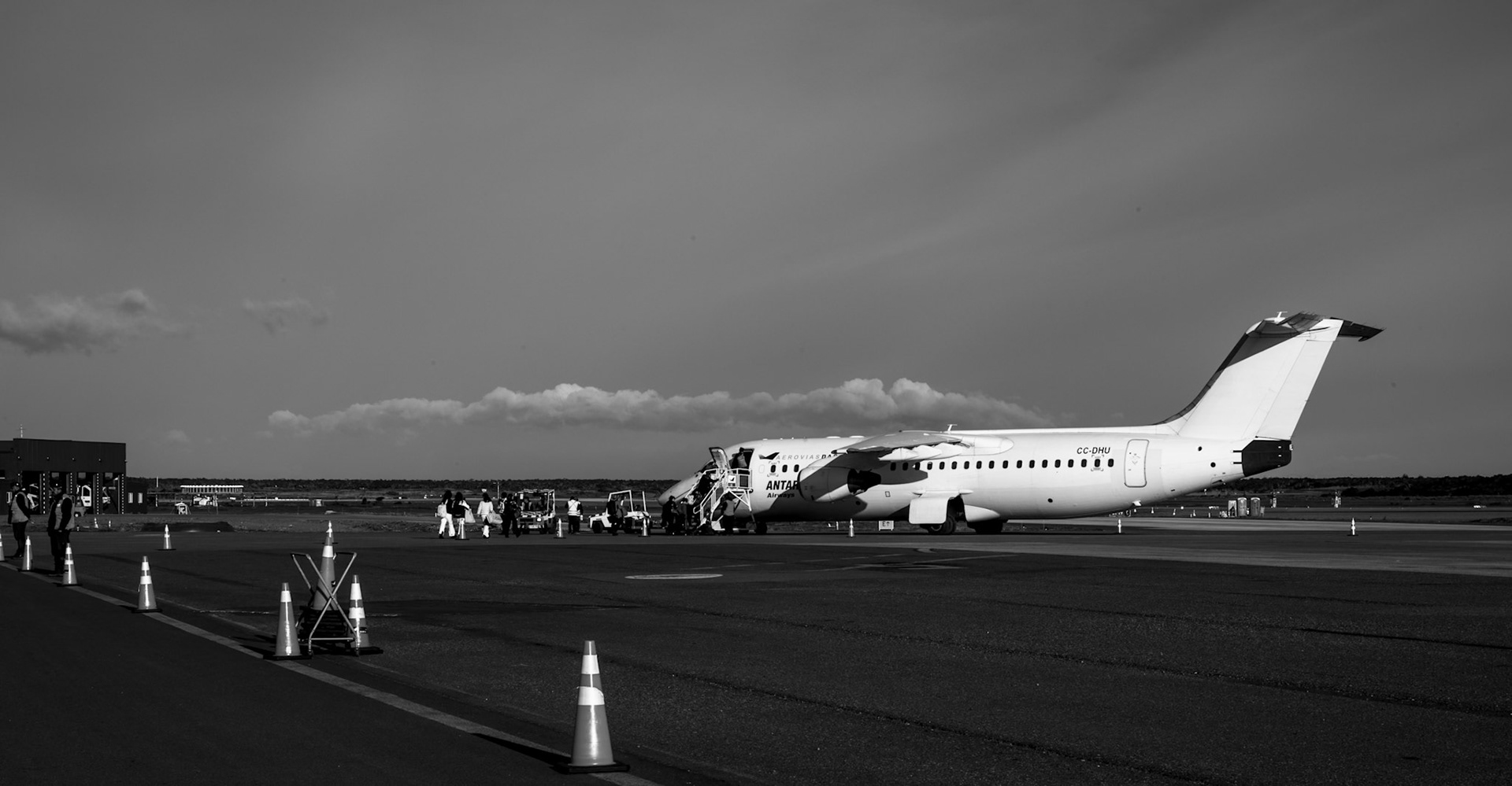 On the tarmac in Punta Arenas to head to Antartica!