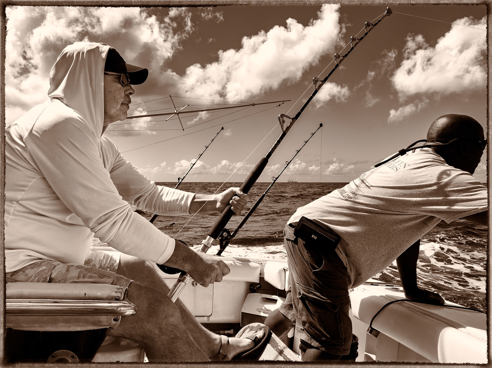 John bringing in his first barracuda of the day! (2 total was best of the day)