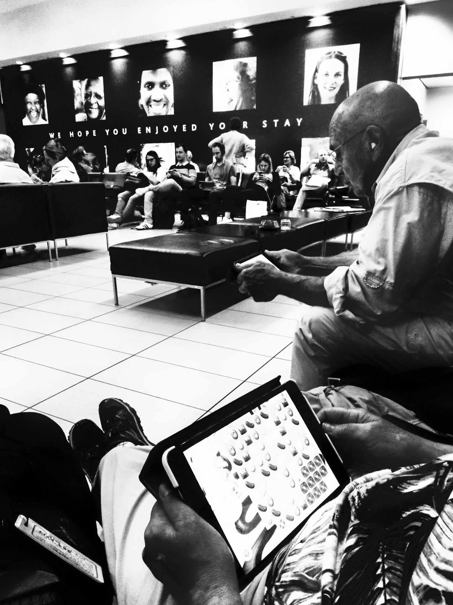 waiting for airline connections between Cape Town and Zimbabwe