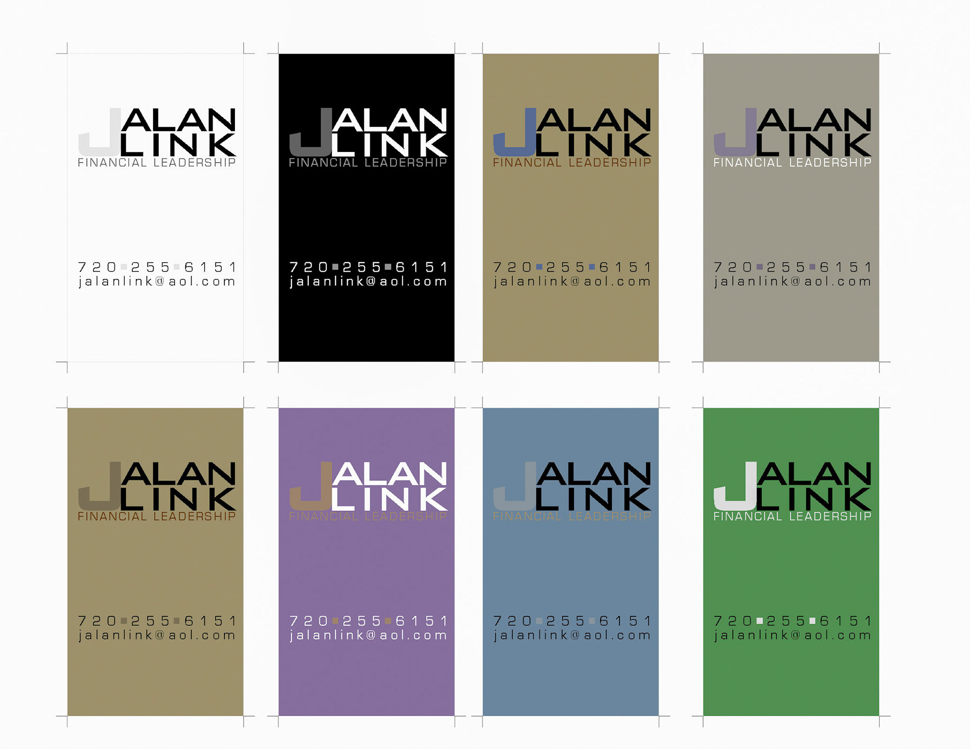 Personal business card mockups for financial expert