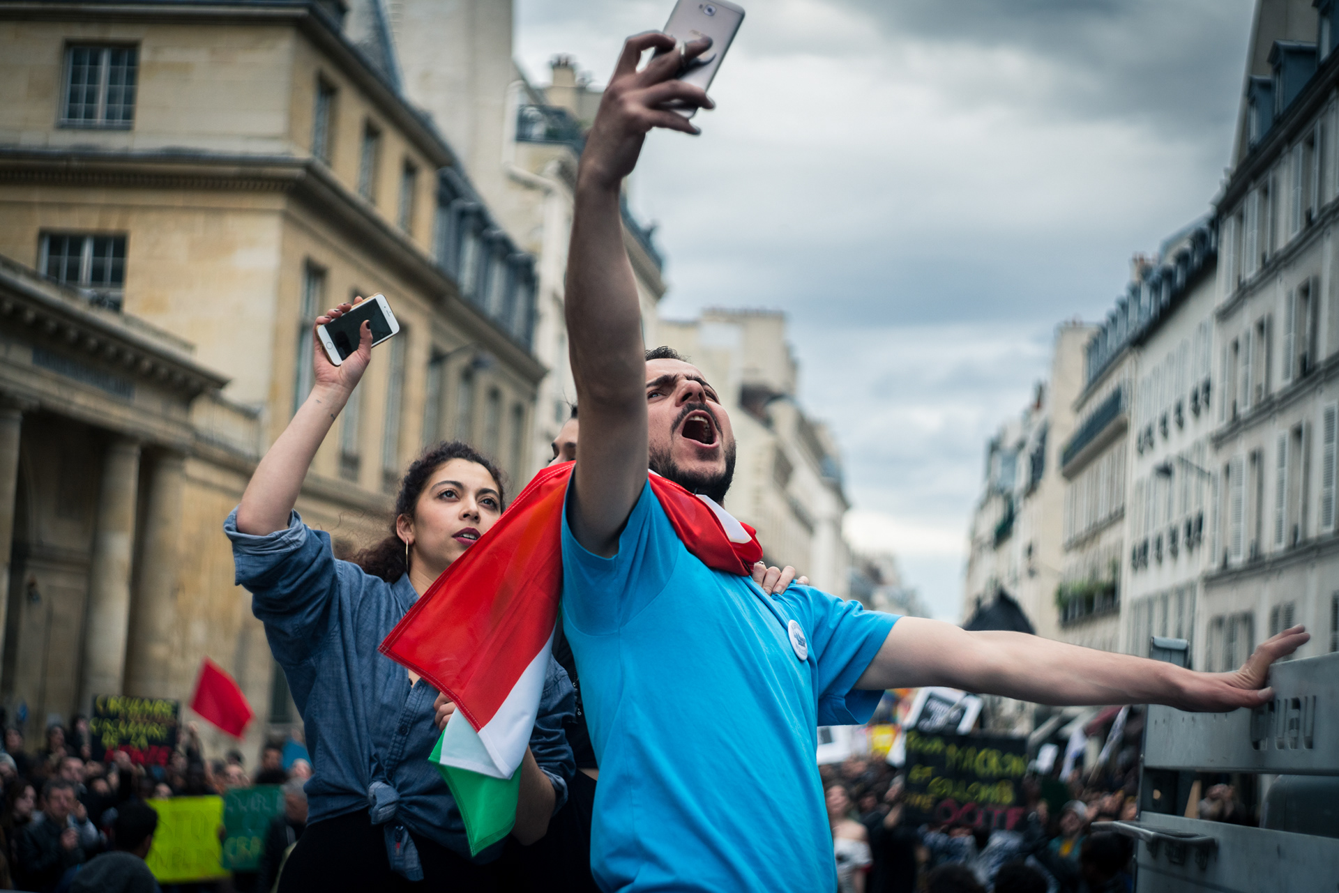 Protest against the immigration law, Paris, 15 april 2018