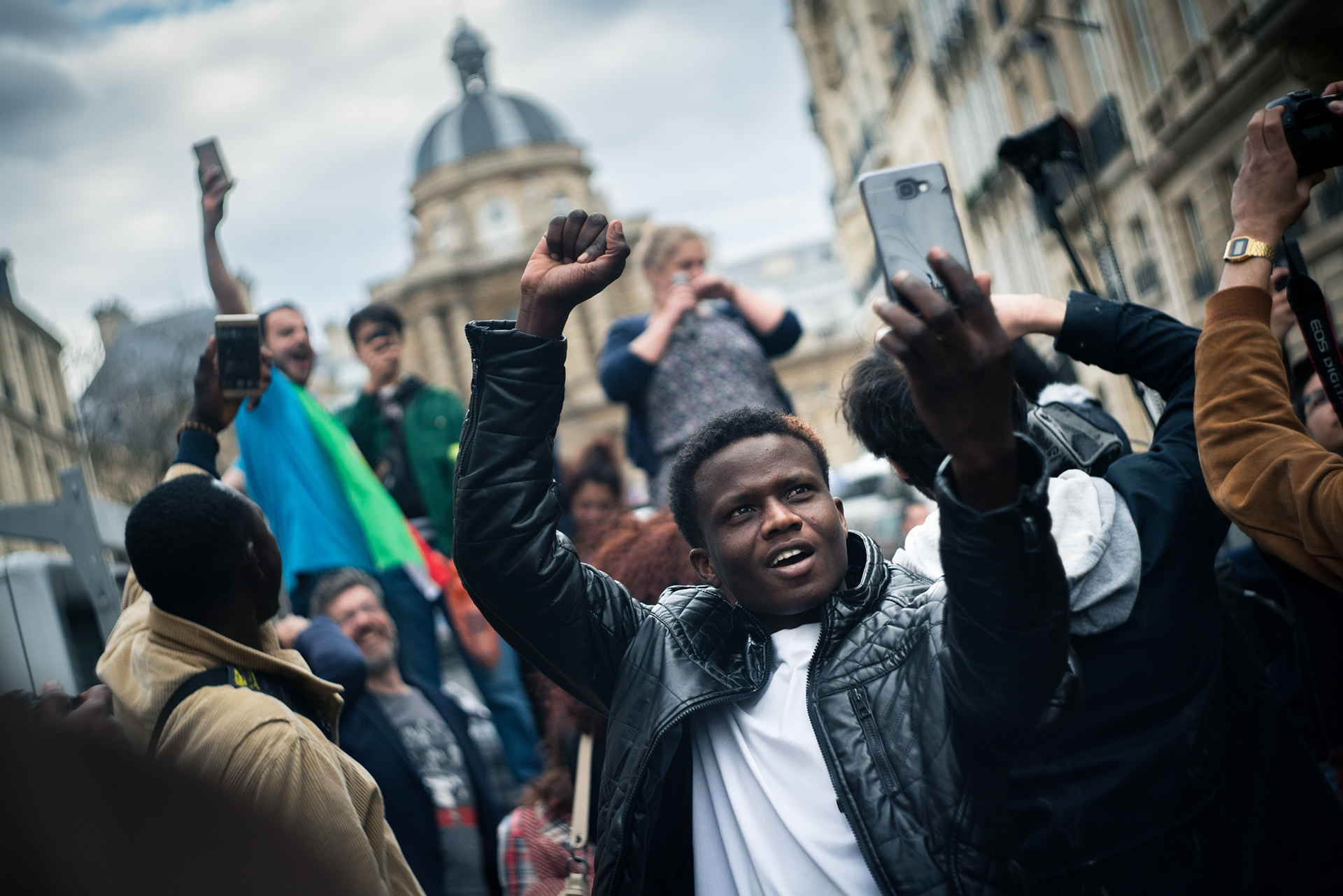 Protest against the immigration law, Paris, 15 april 2018