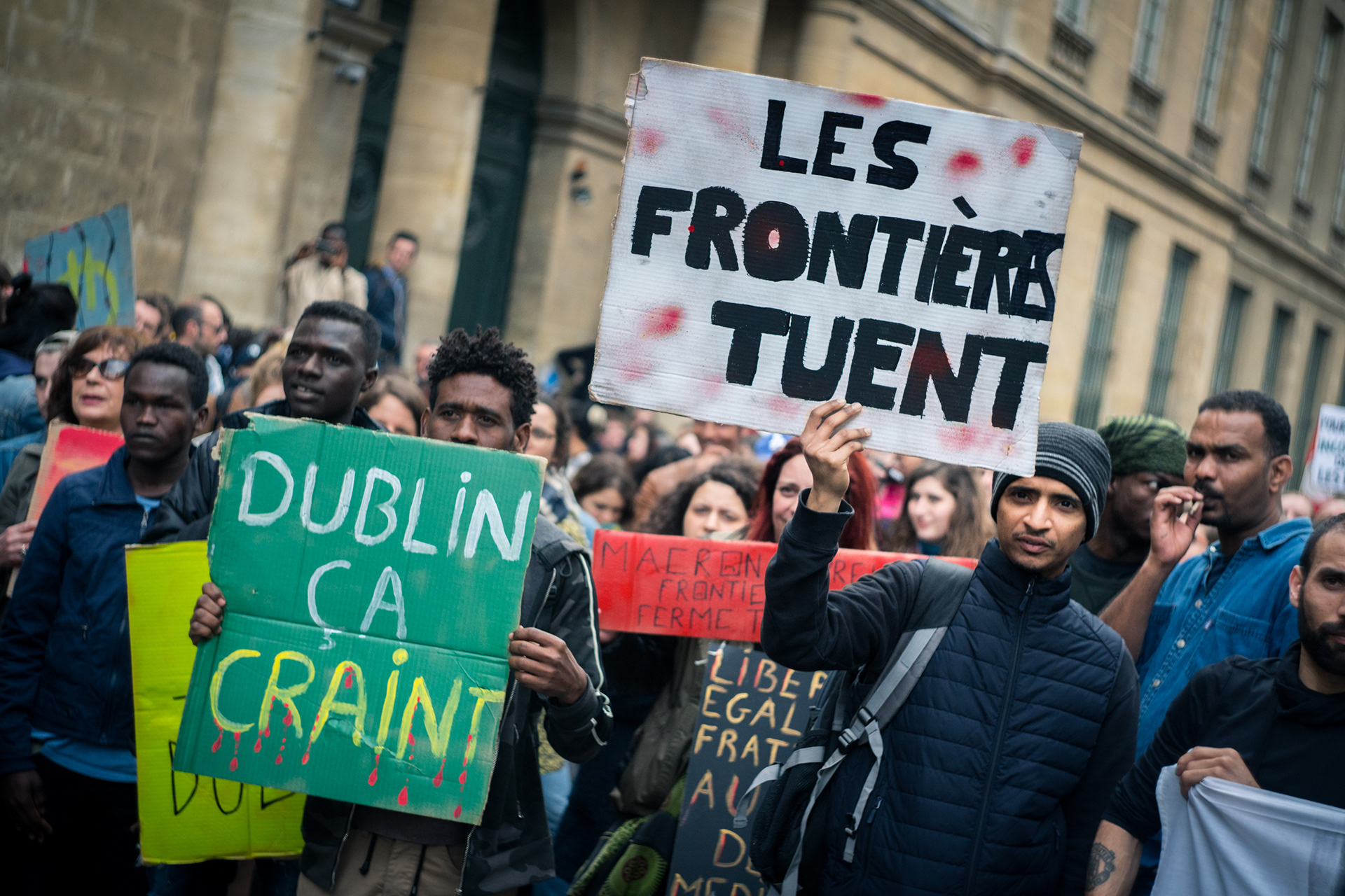 Protest against the immigration law, Paris, 15 april 2018