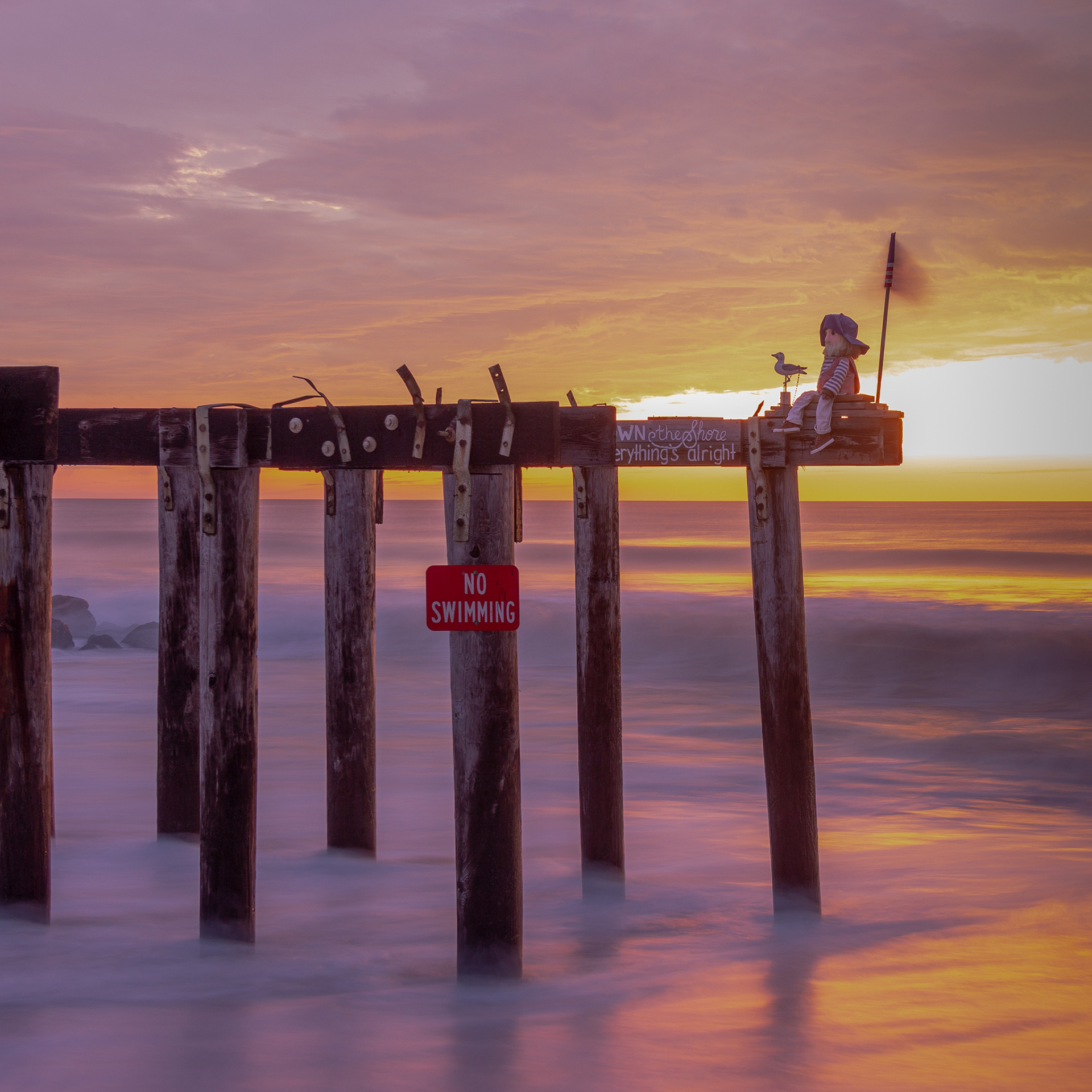 "Ralph" and the rising sun - Ocean Grove, New Jersey