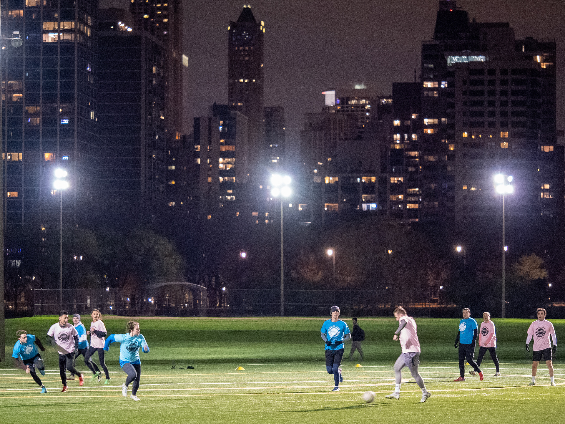 Late Night Soccer Game in Lincoln Park