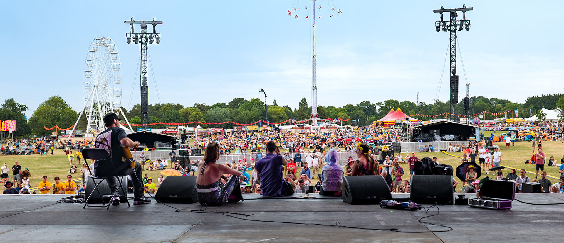 Emmanuel Kelly on stage at the Isle of Wight Festival 2025