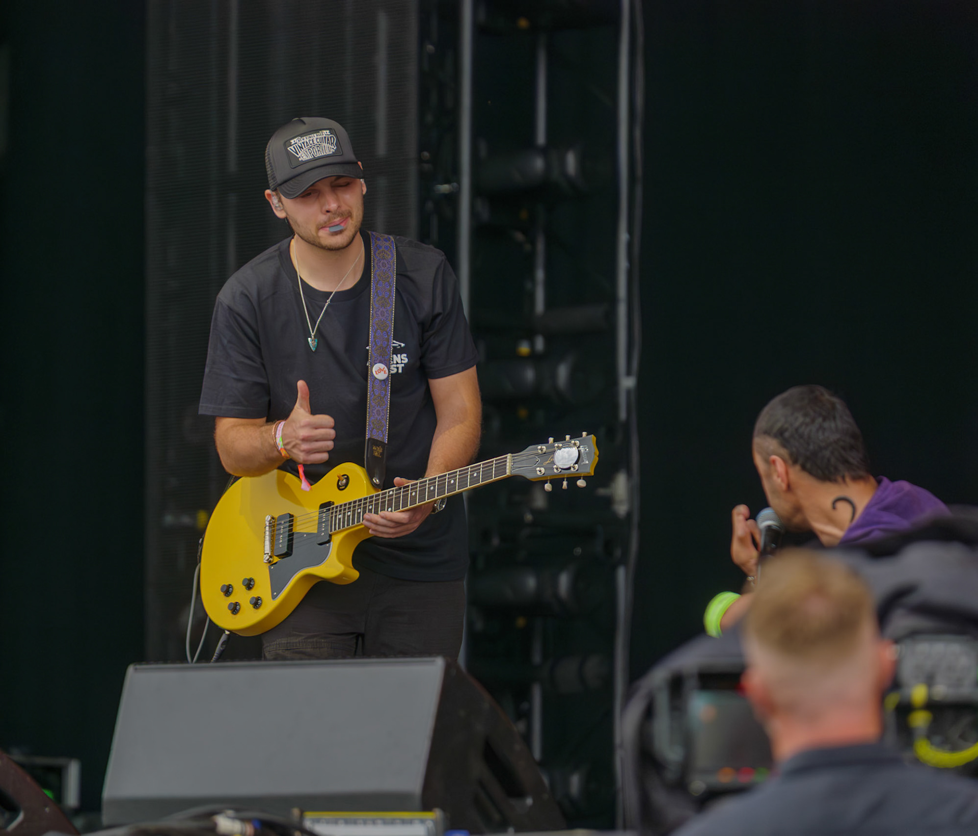 Rees Cowne and Emmanuel Kelly on stage - Isle of Wight Festival 2025