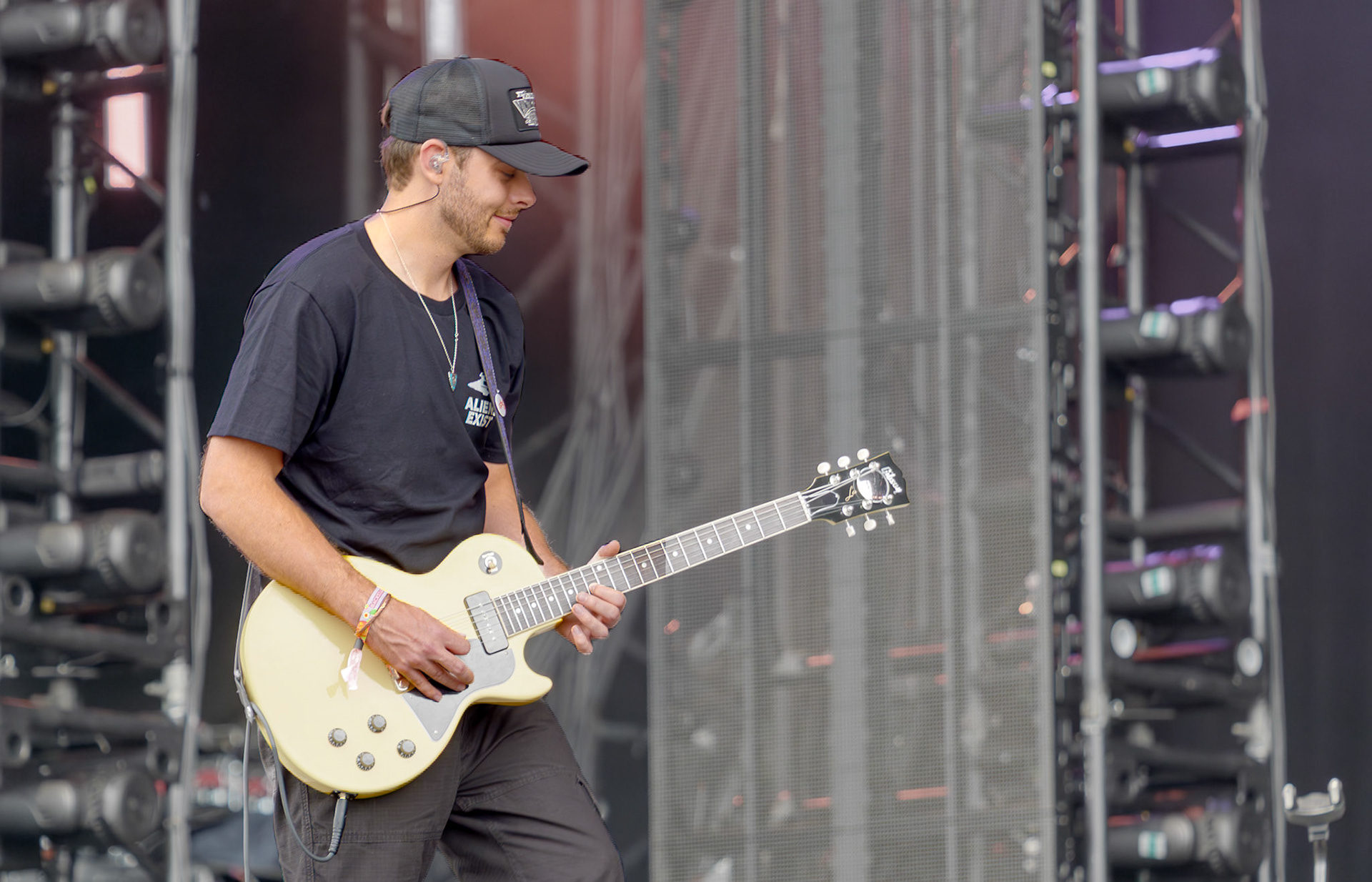 Rees Cowne on stage -  Isle of Wight Festival 2025