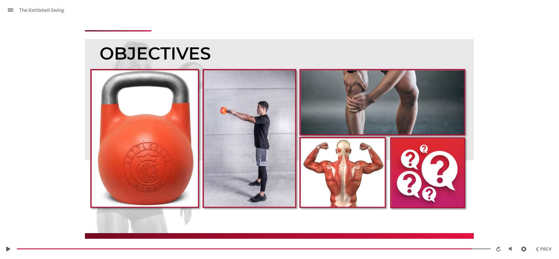 Objectives are presented using the Signaling multimedia principle