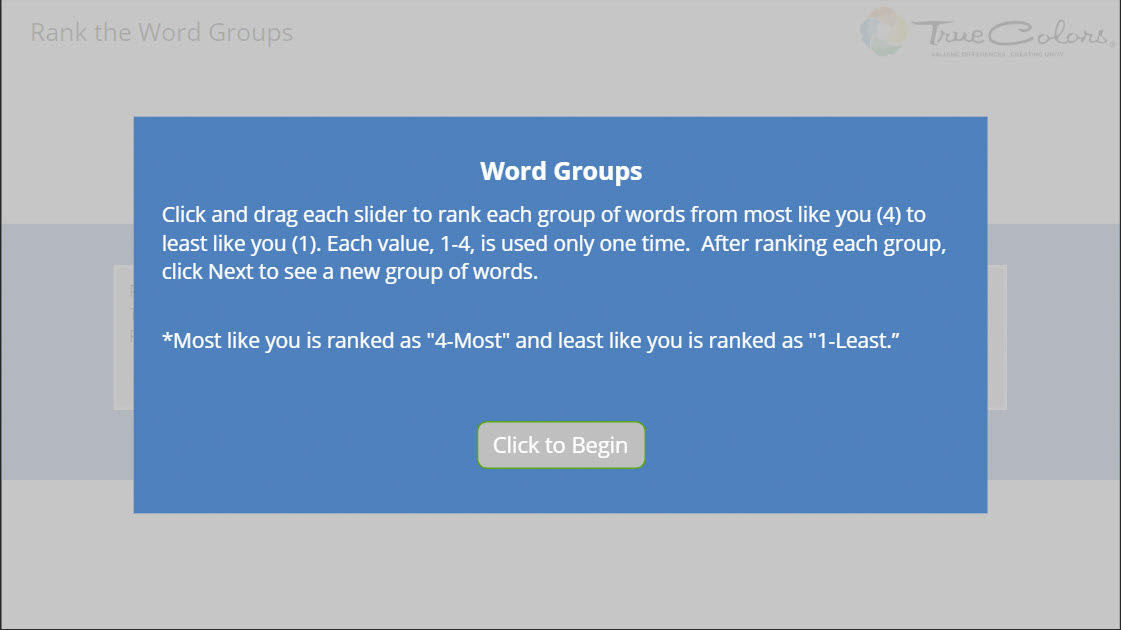 Slider activity that adds to your total based on your responses