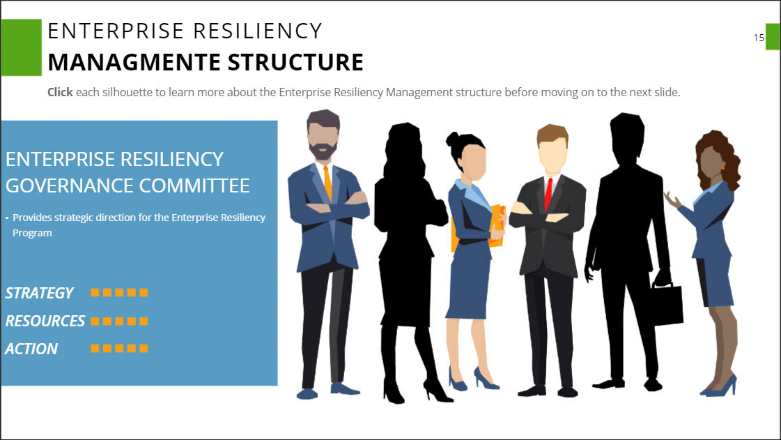 Summarizing ER management structure, roles and strengths