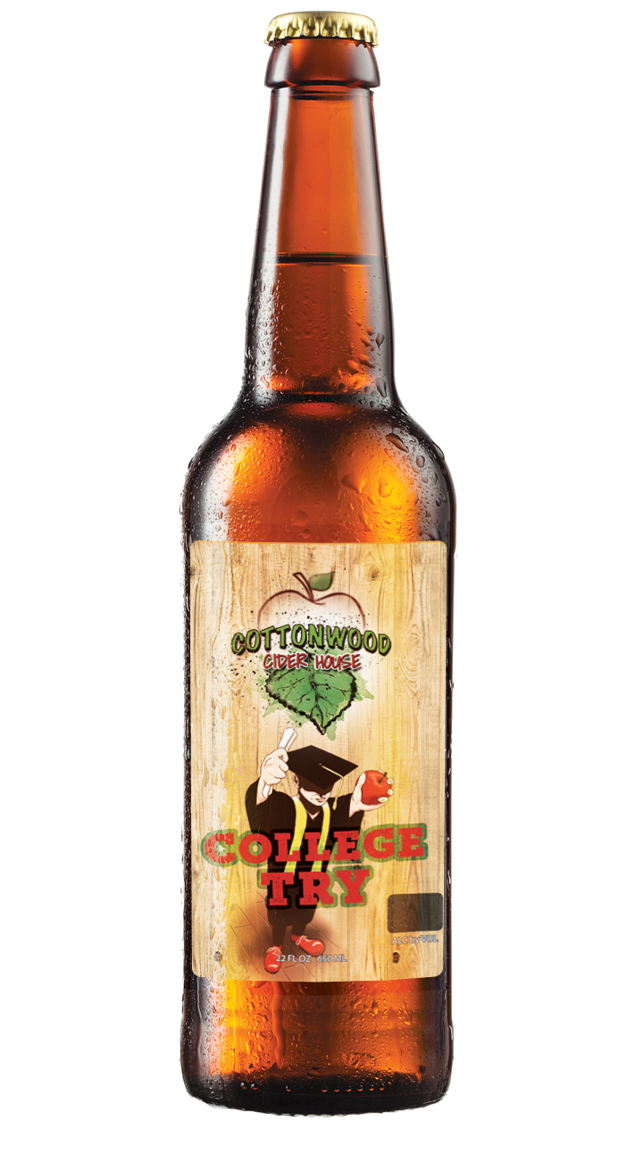 Bottle and Label design for College Try