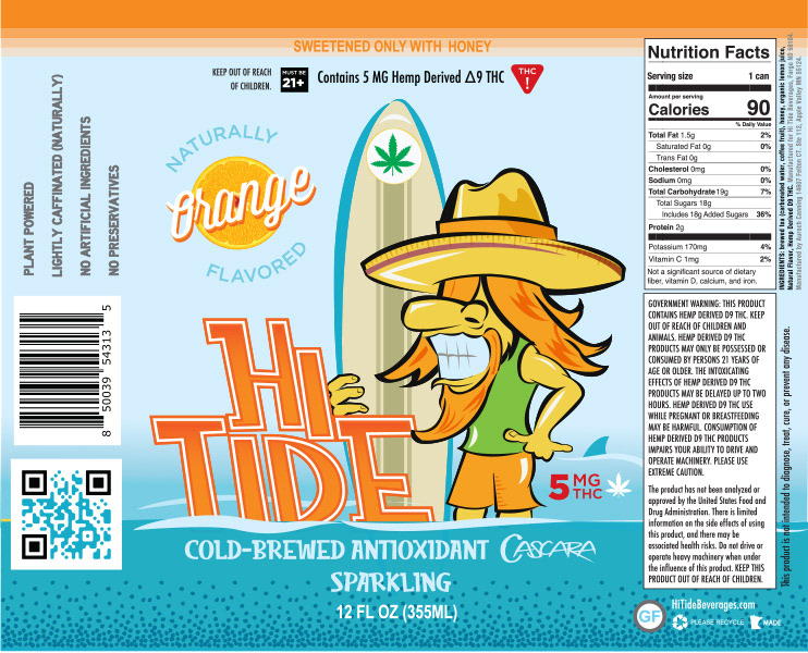 Flat view of the can label design.