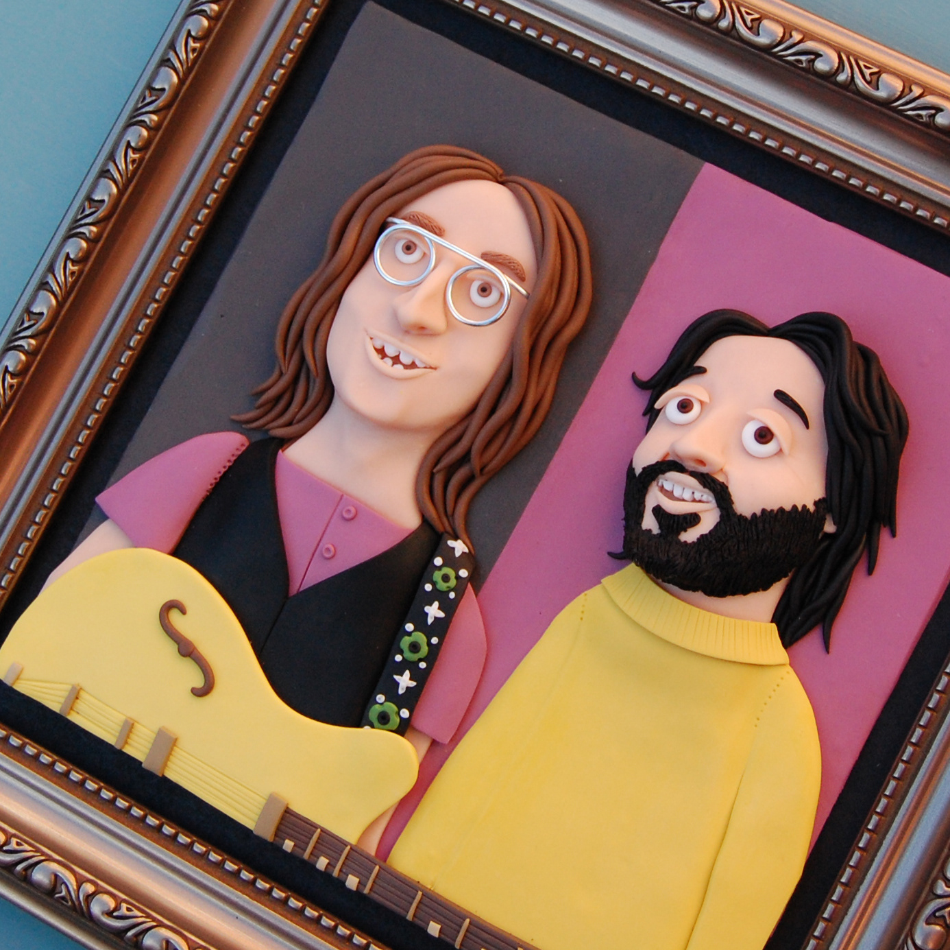 My polymer painting of John and Paul