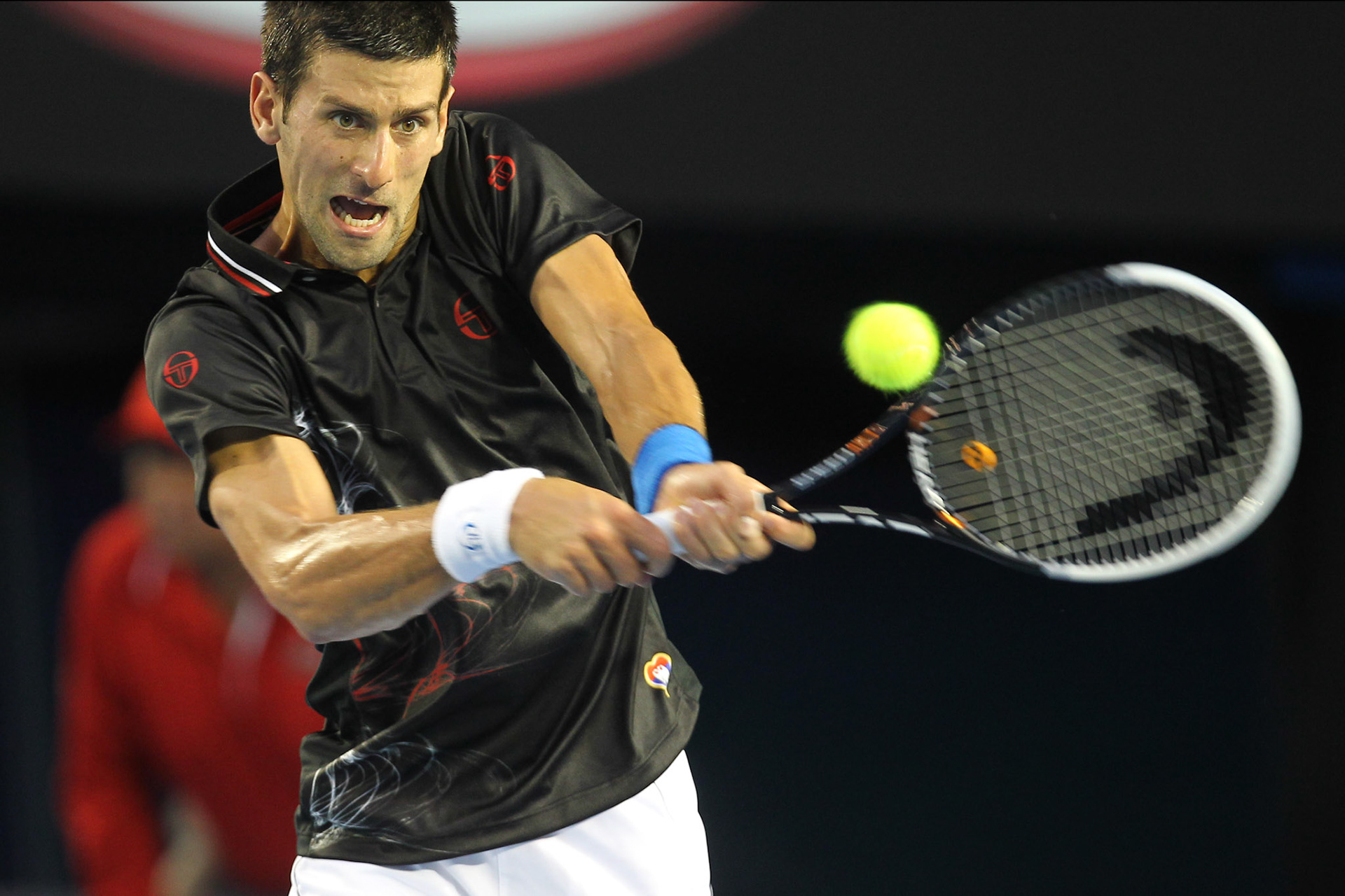 Novak Djokovic (SRB)2012 AUSTRALIAN OPEN TENNIS - MEN'S FINAL - 29TH JAN 2012Images from the 2012 Australian Open Men's Final at Rod Laver Arena, Melbourne, Victoria, AUSTRALIA.This image is for Editorial Use Only.  Any further use or individual sale of the image must be cleared by application to the Manager Sports Media Publishing (SMP Images). PHOTO BRETT CROCKFORD SMP IMAGES