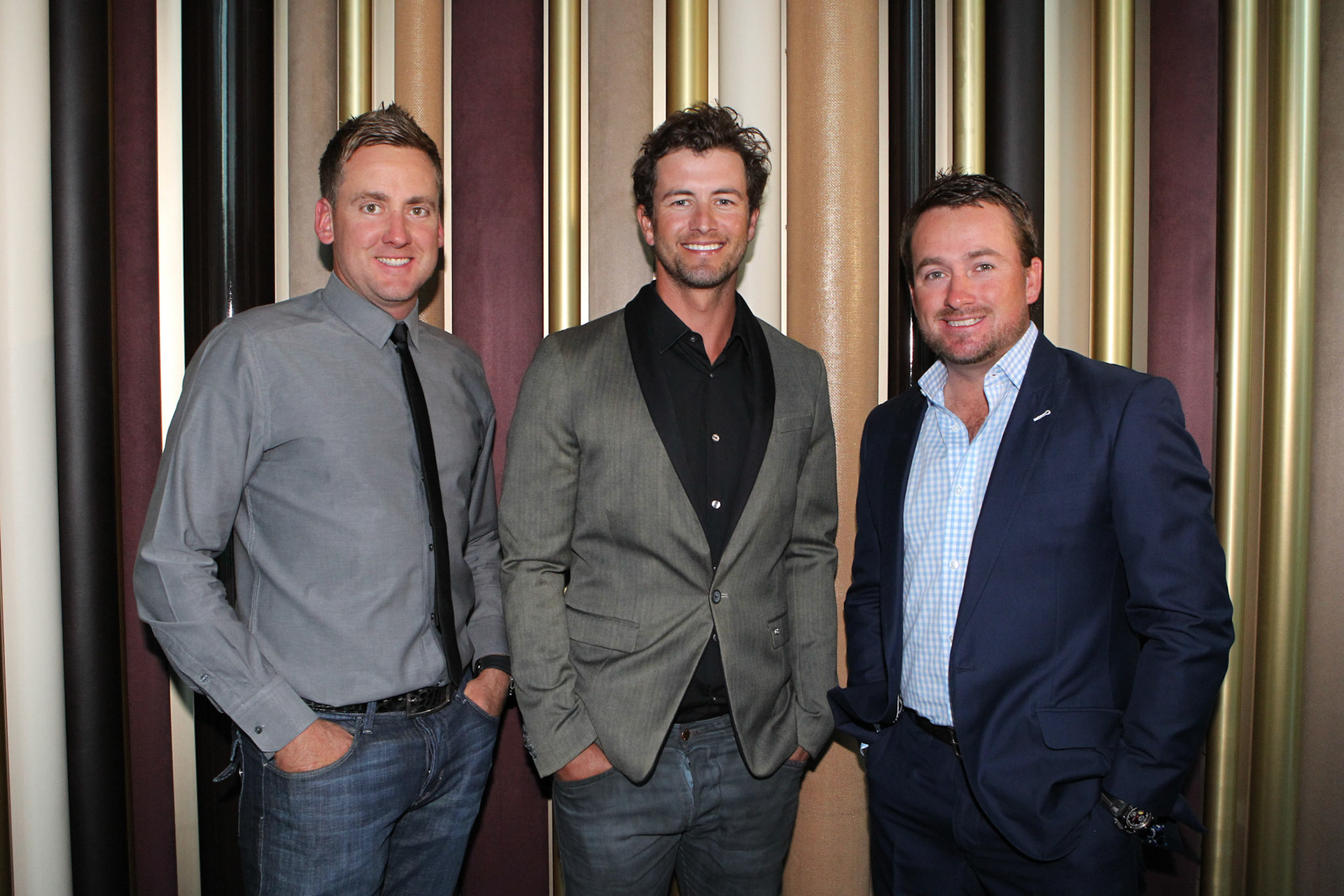 Ian Poulter, Adam Scott and Graeme McDowellTALISKER MASTERS GOLF GALA COCKTAIL FUNCTIONCLUB 23 CROWN CASINOThis image is for Editorial Use Only. Any further use or individual sale of the image must be cleared by application to the Manager Sports Media Publishing (SMP Images). PHOTO : BRETT CROCKFORD SMP IMAGES