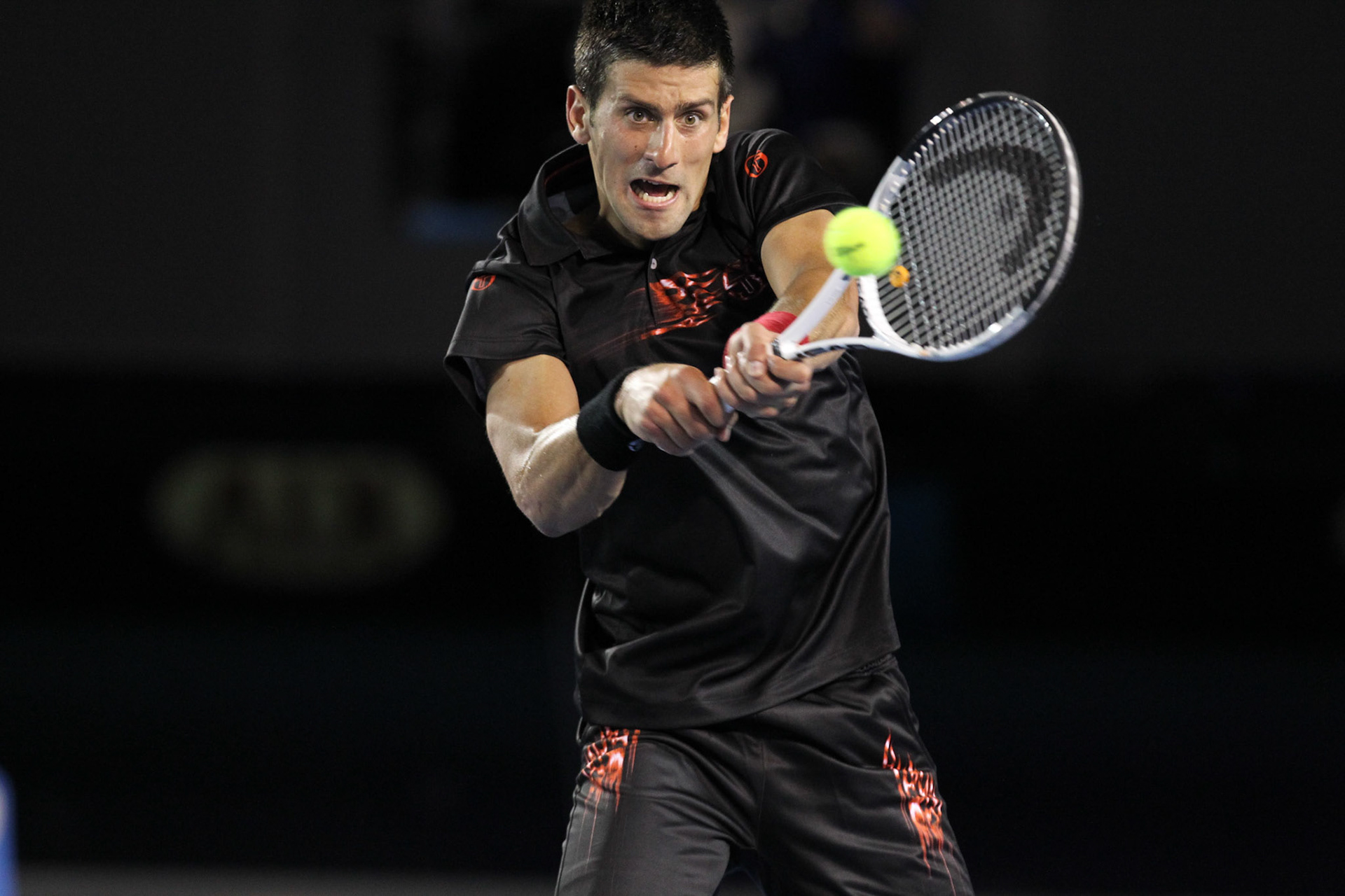 Novak Djokovic (CRO) 2010 Australian Open Tennis Melbourne Park, Victoria January 18 - 31 2010 © Sport the library/Brett Crockford  Australian Open 2010Melbourne and Olympic ParksMelbourne, VIc, Australia