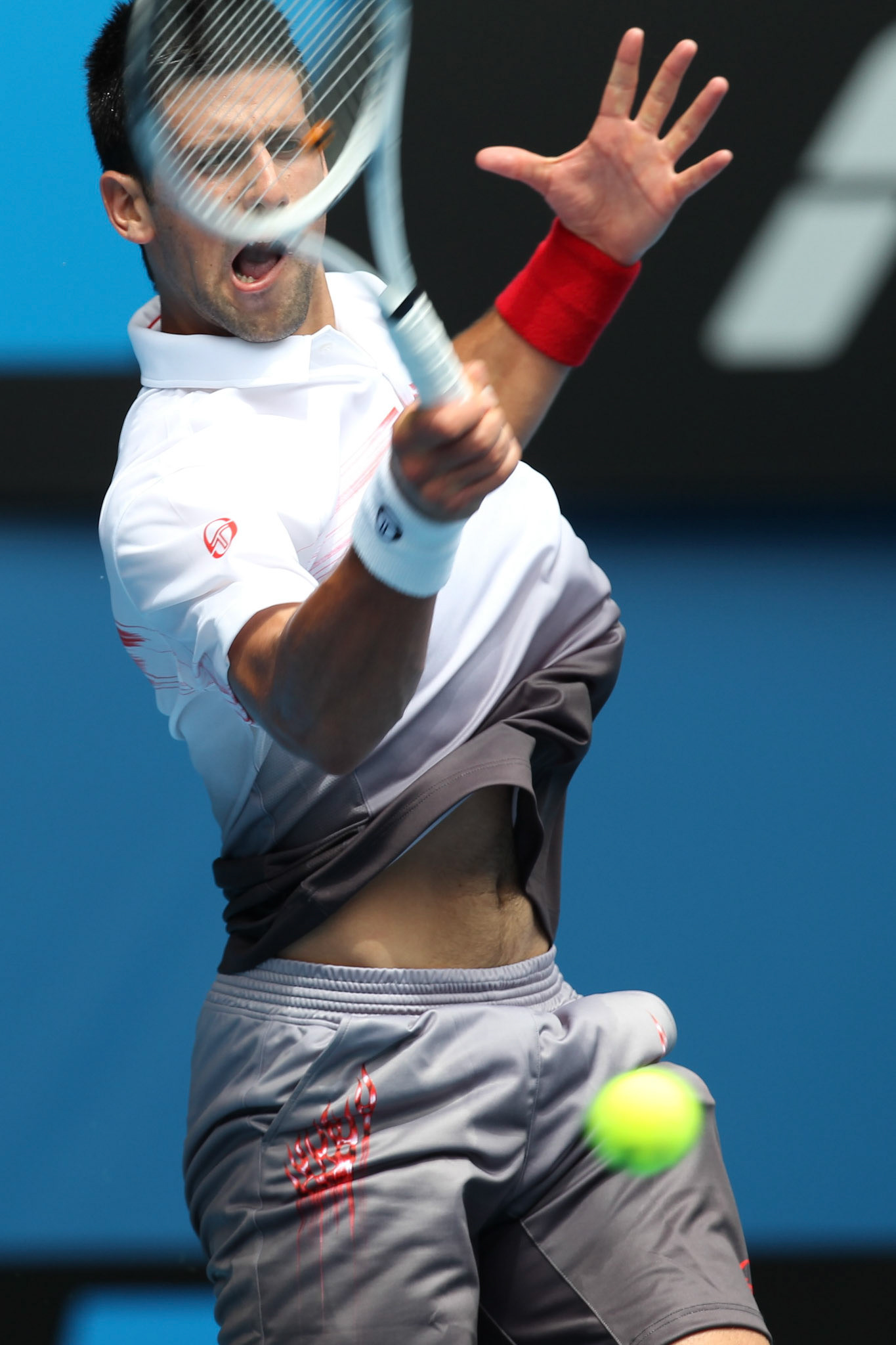 Novak Djokovic (SRB) 2010 Australian Open Tennis Melbourne Park, Victoria January 18 - 31 2010 © Sport the library/Brett Crockford  Australian Open 2010Melbourne and Olympic ParksMelbourne, VIc, Australia